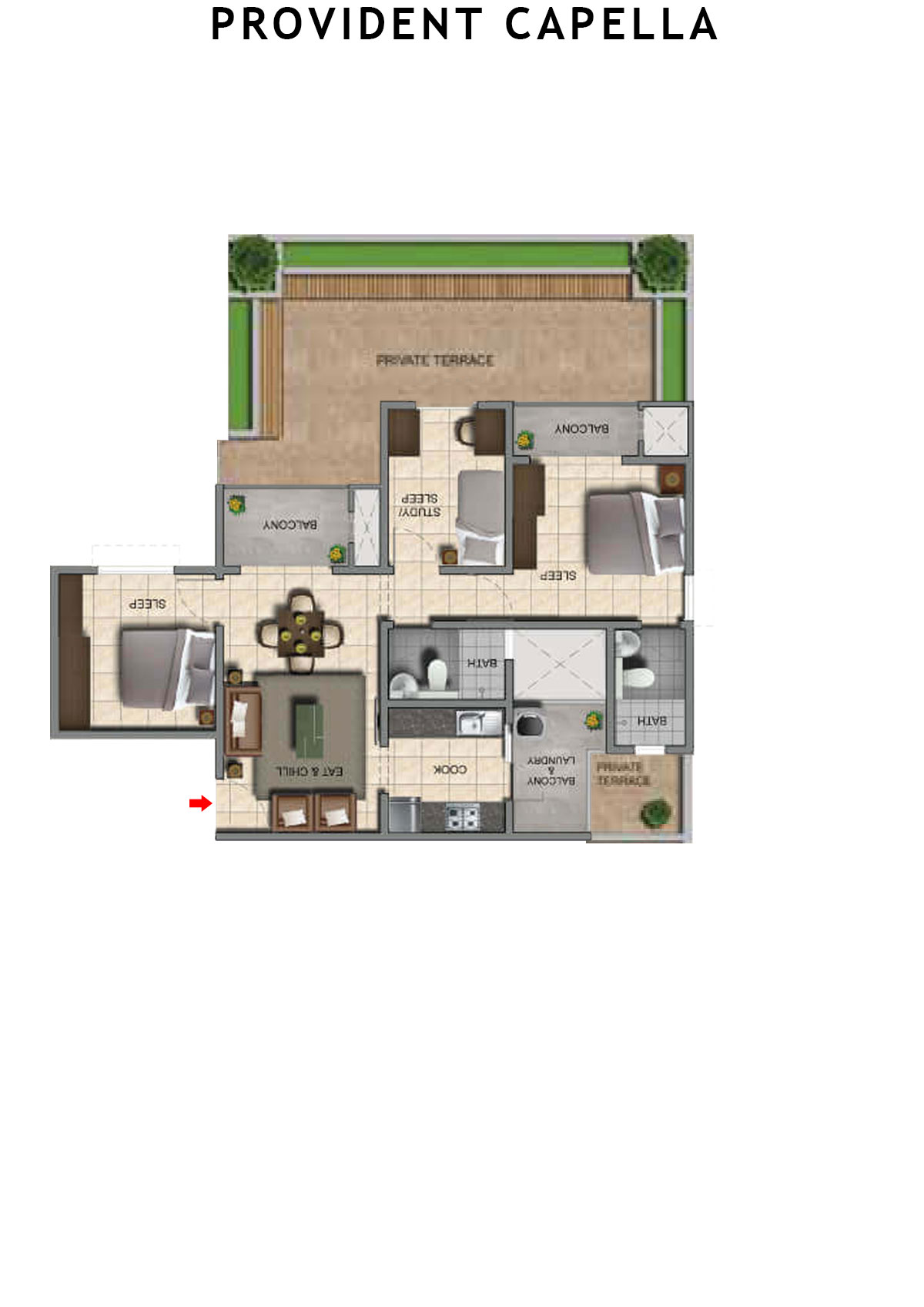 Provident Capella Tower T1 Unit 8 Floor Plan