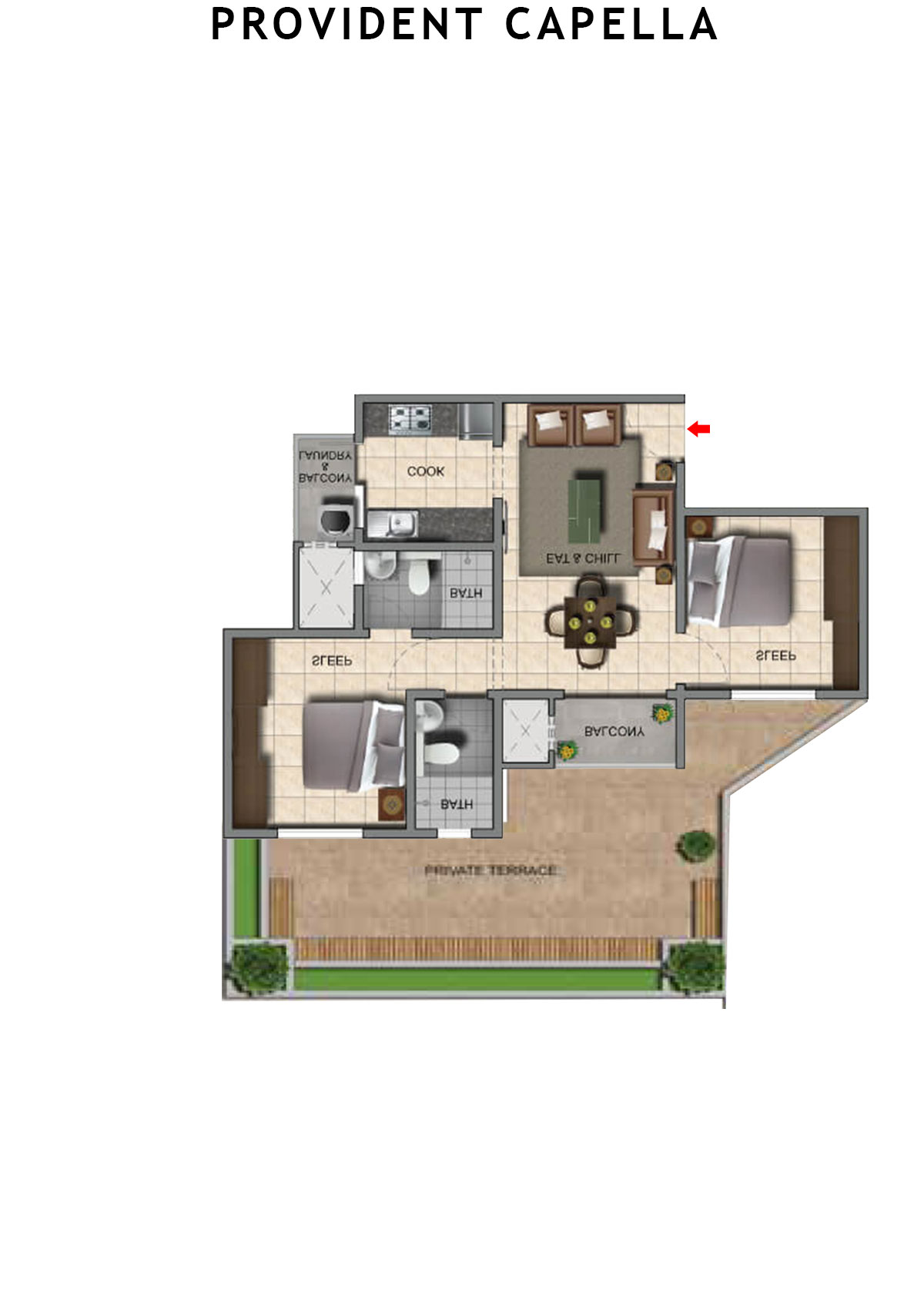 Provident Capella Tower T2 Unit 4 Floor Plan