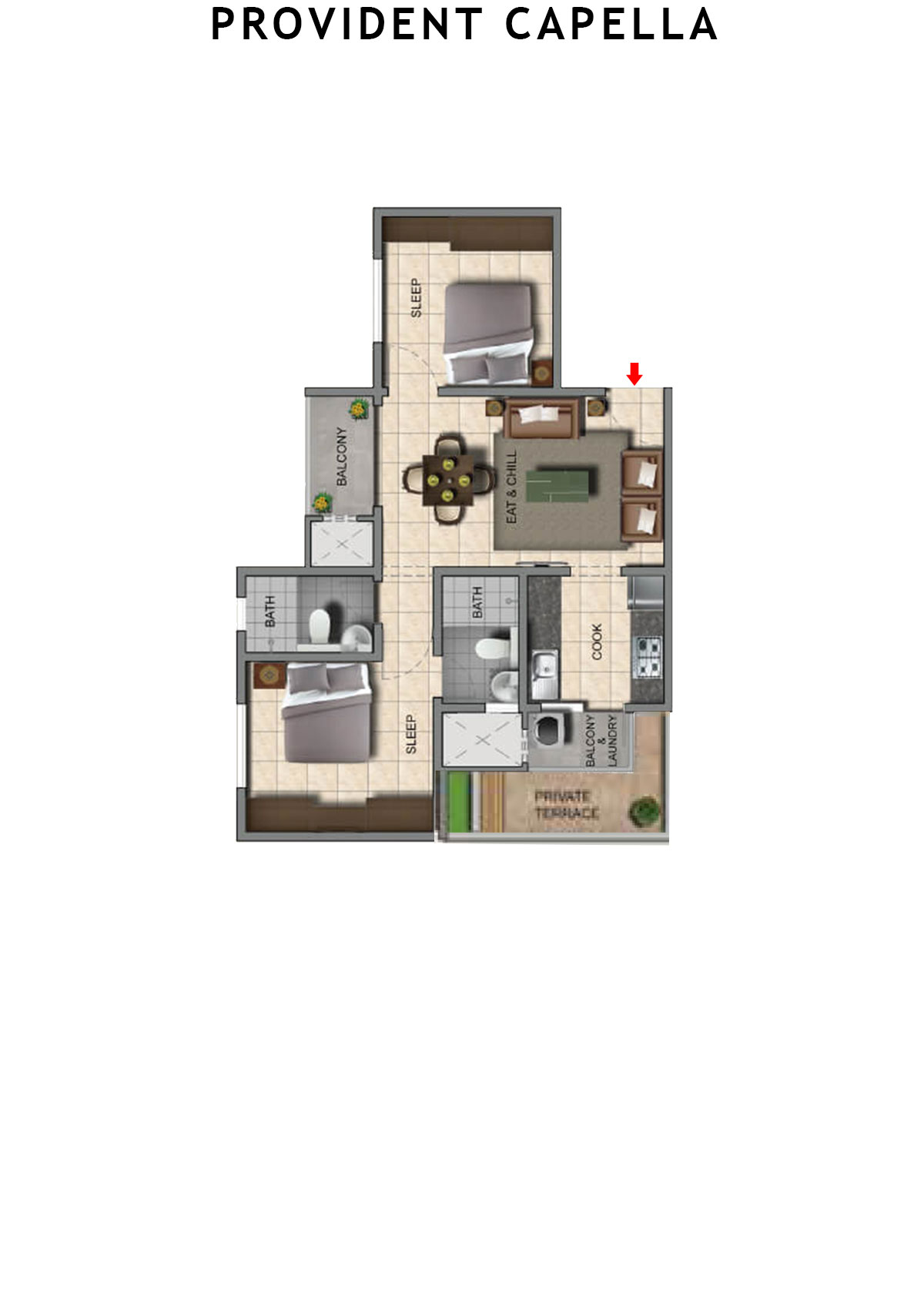 Provident Capella Tower T2 Unit 5 Floor Plan