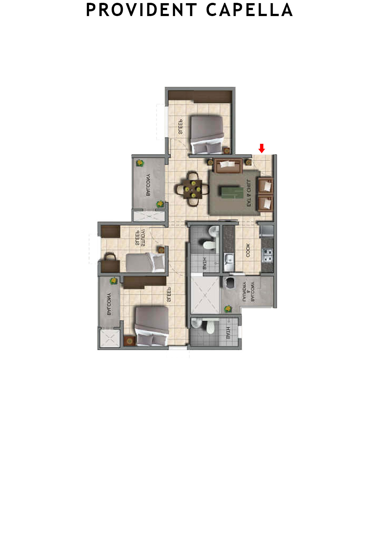 Provident Capella Tower T2 Unit 5 Floor Plan