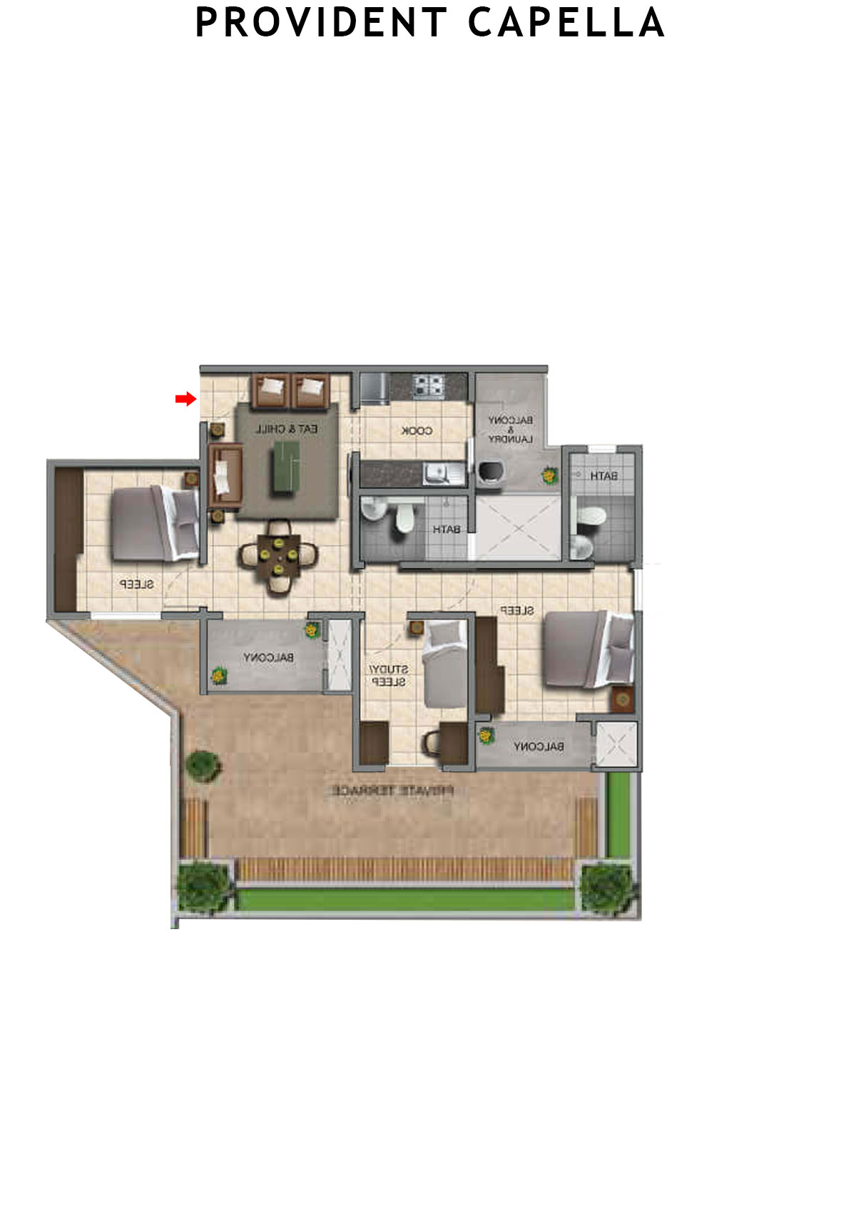 Provident Capella Tower T2 Unit 7 Floor Plan