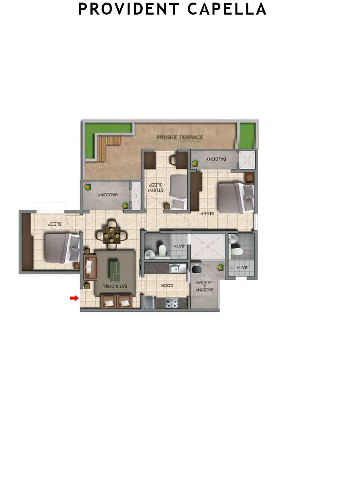 Provident Capella Tower T2 Unit 8 Floor Plan