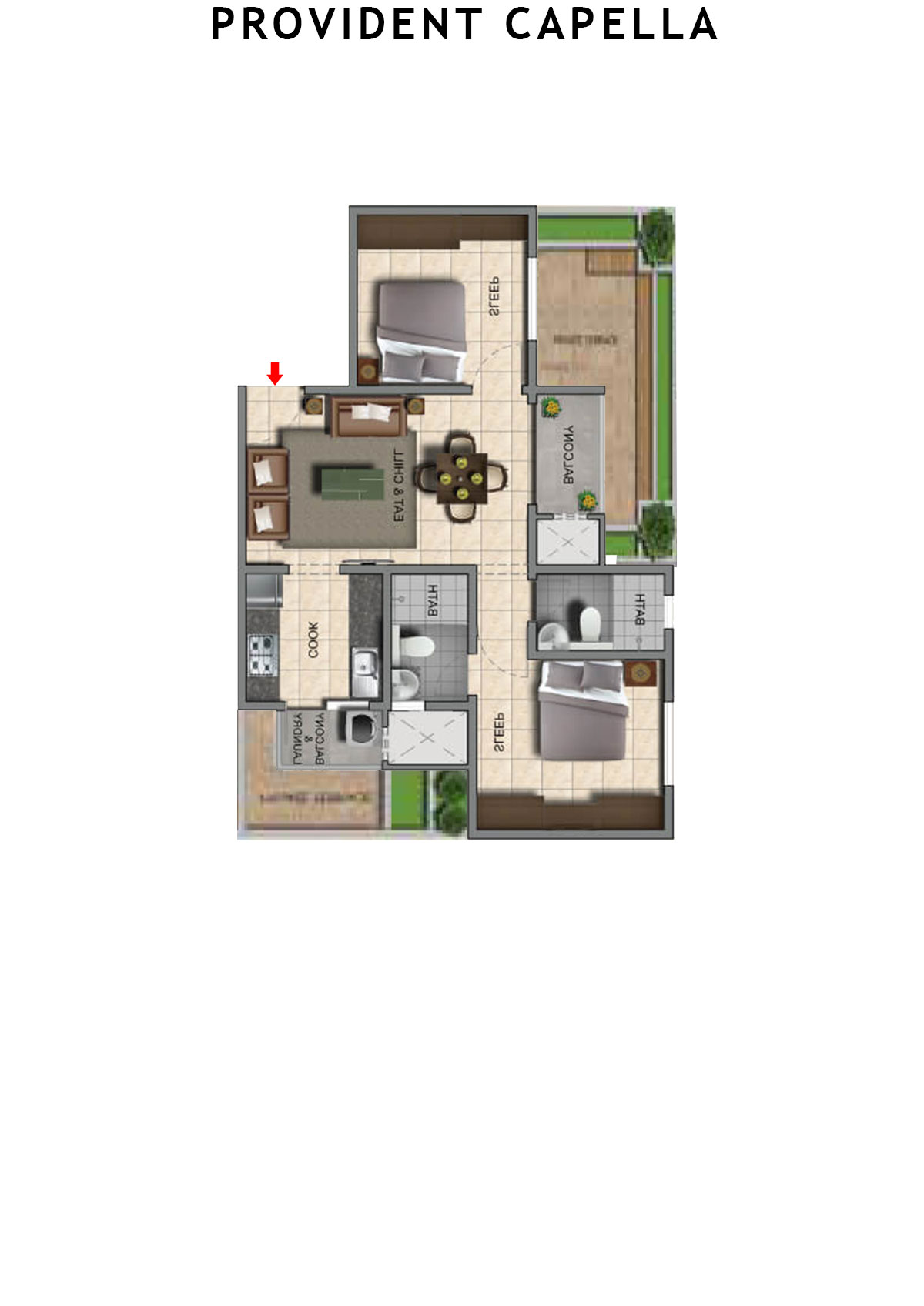 Provident Capella Tower T3 Unit 6 Floor Plan