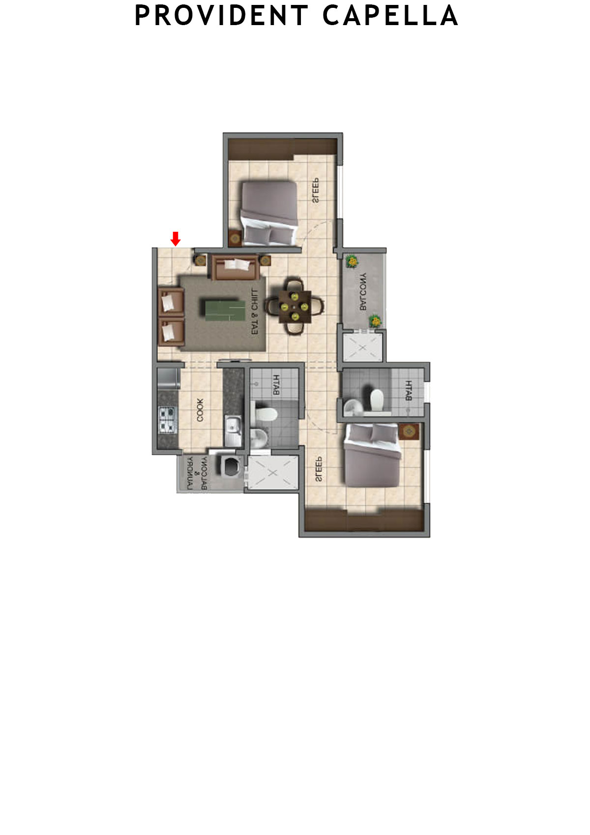 Provident Capella Tower T3 Unit 6 Floor Plan