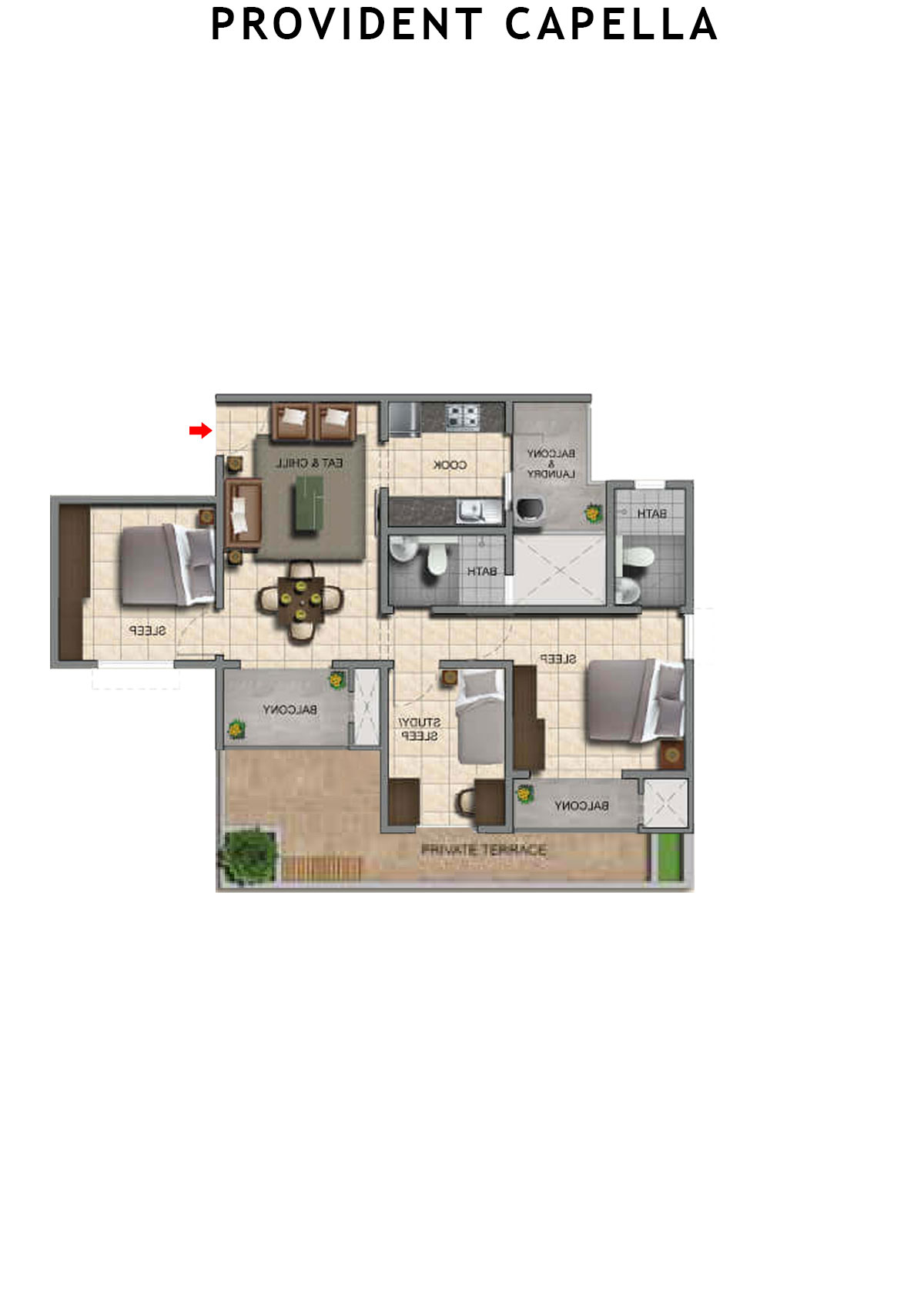 Provident Capella Tower T4 Unit 7 Floor Plan