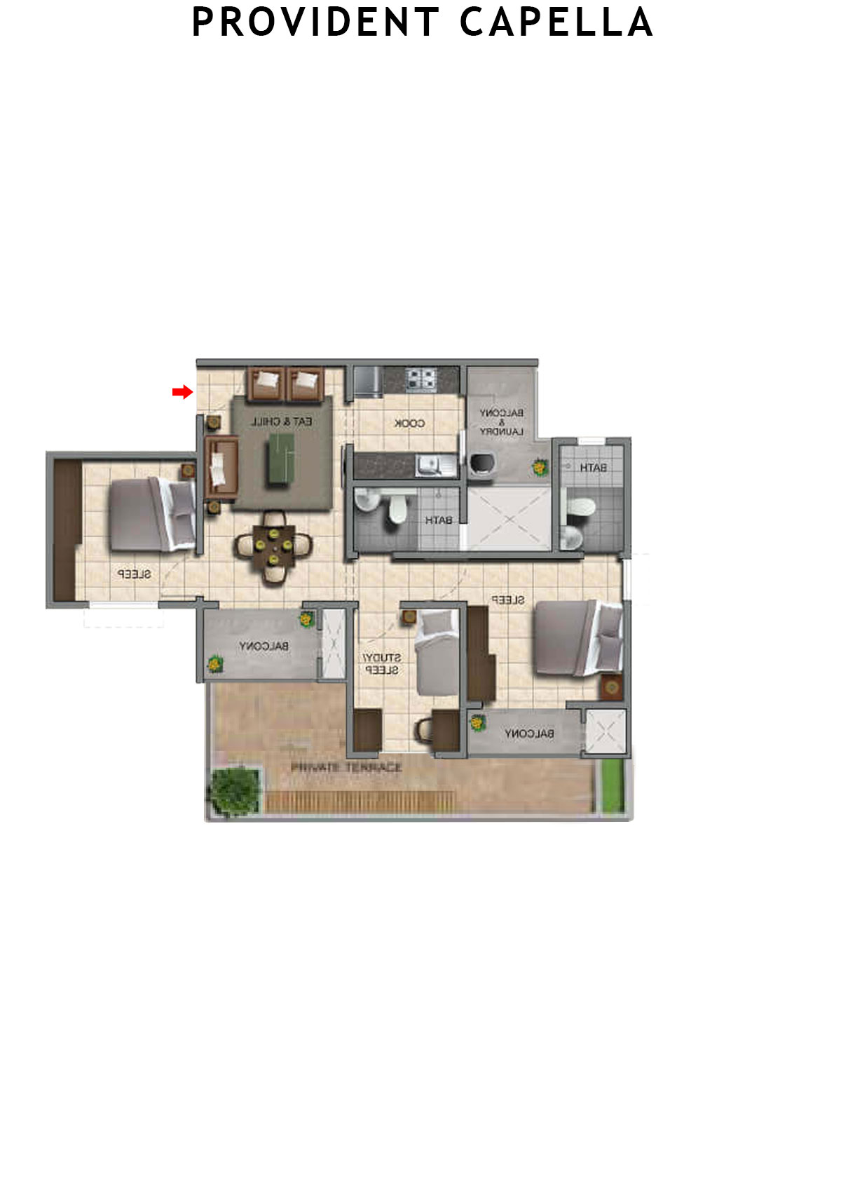 Provident Capella Tower T5 Unit 7 Floor Plan
