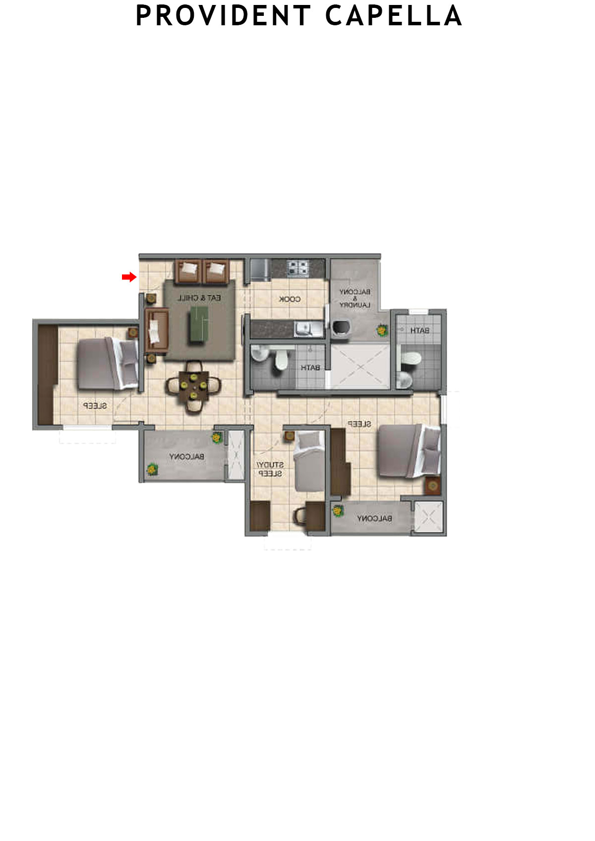 Provident Capella Tower T5 Unit 7 Floor Plan