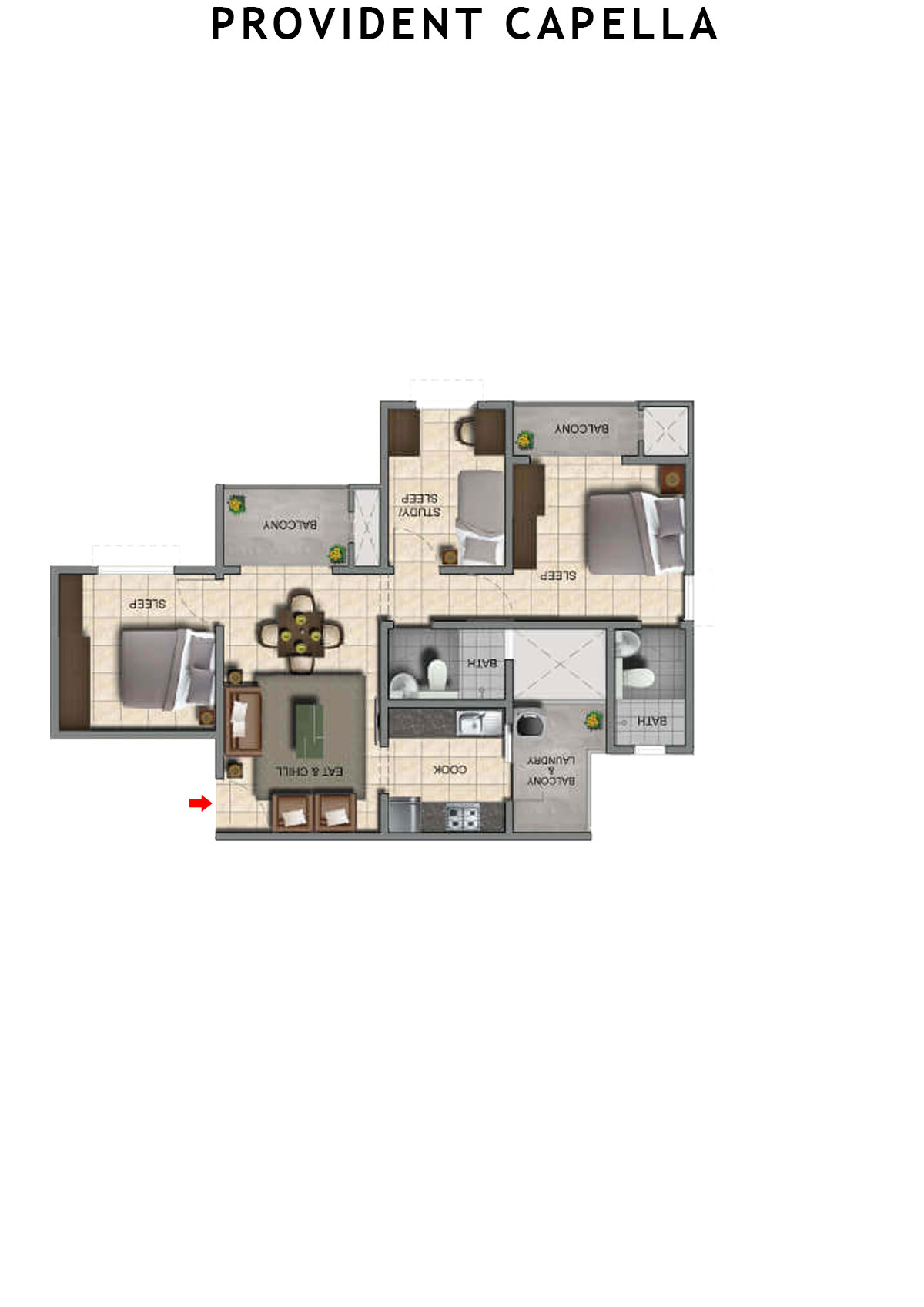 Provident Capella Tower T5 Unit 8 Floor Plan