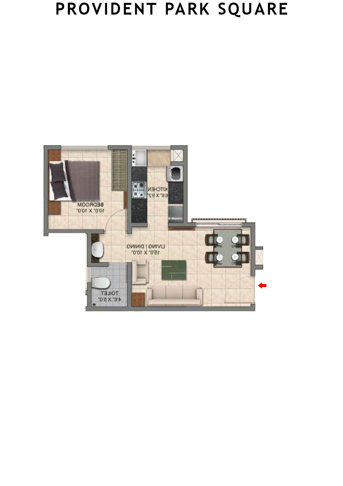 Provident Park Square Tower 1B Unit 1 Floor Plan