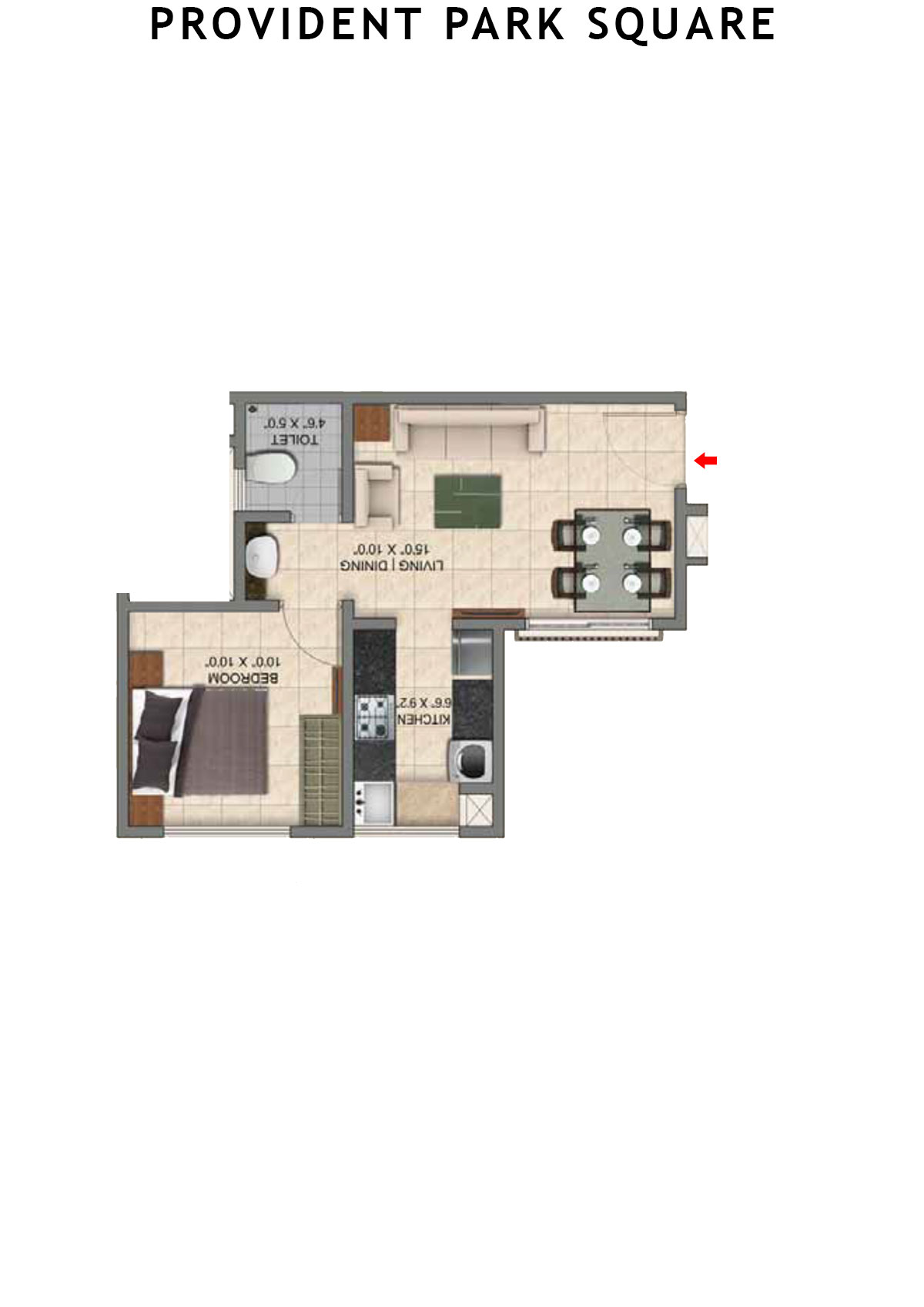 Provident Park Square Tower 1B Unit 6 Floor Plan