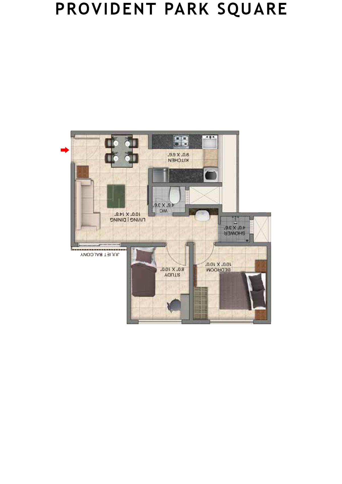 Provident Park Square Tower 1B Unit 7 Floor Plan