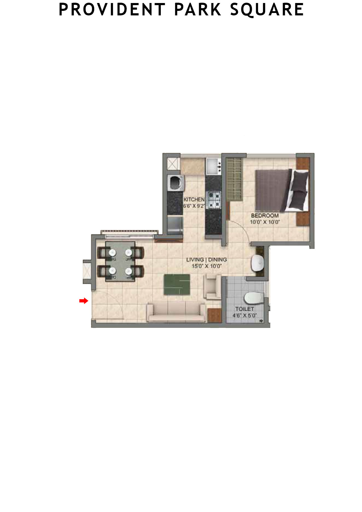Provident Park Square Tower 1B Unit 8 Floor Plan