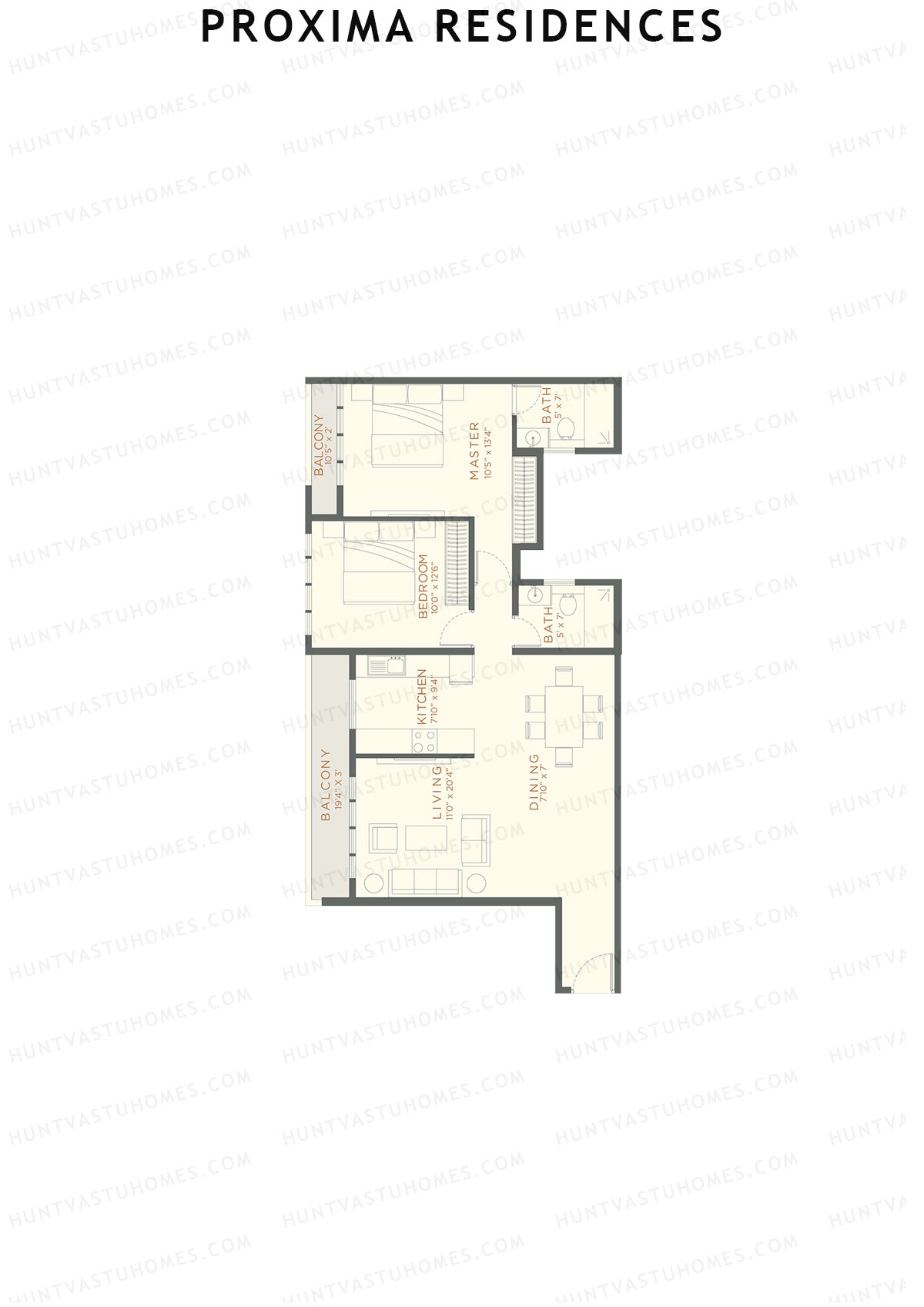 Proxima Residences Wing A Unit 1 Floor Plan