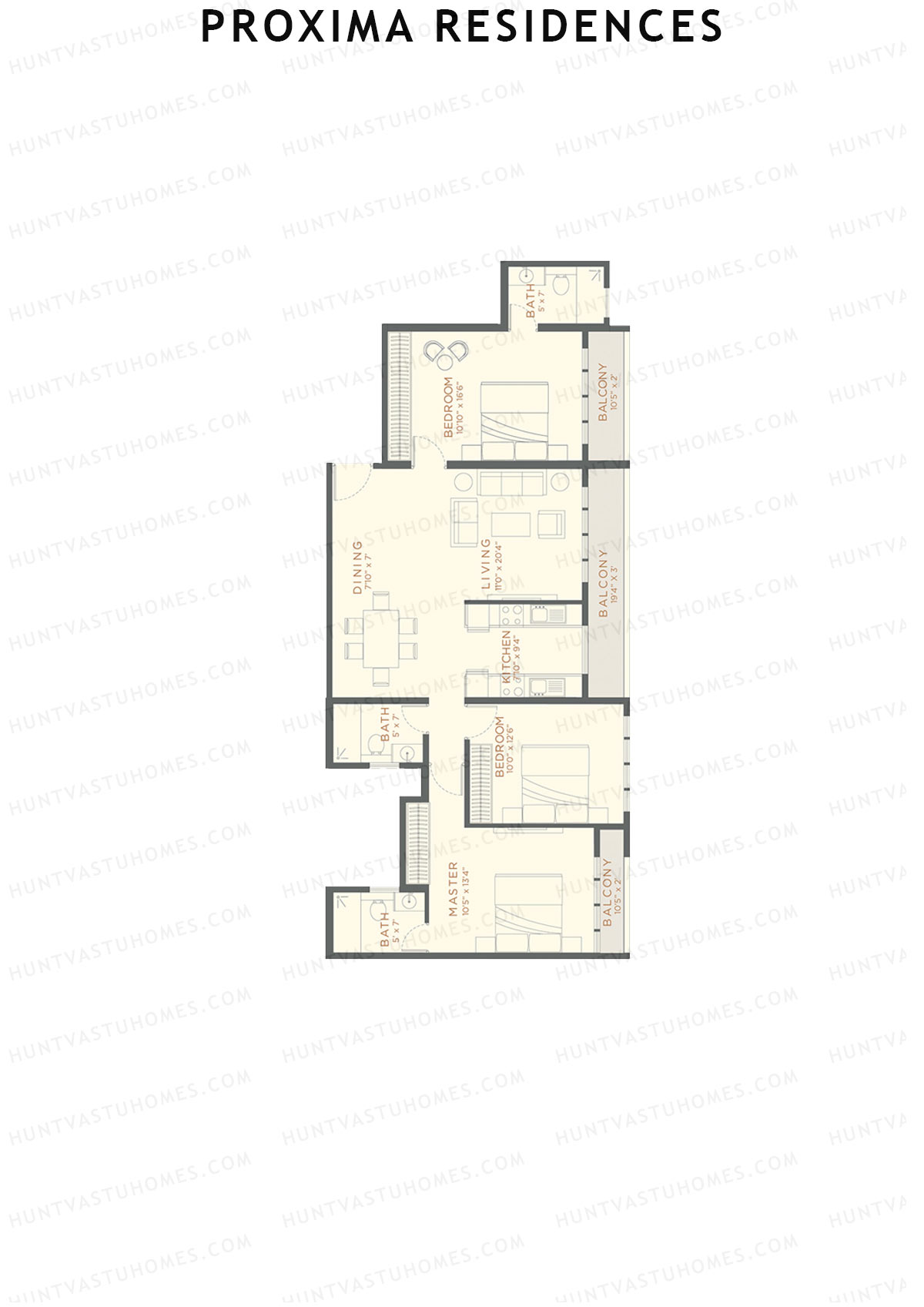 Proxima Residences Wing A Unit 3 Floor Plan
