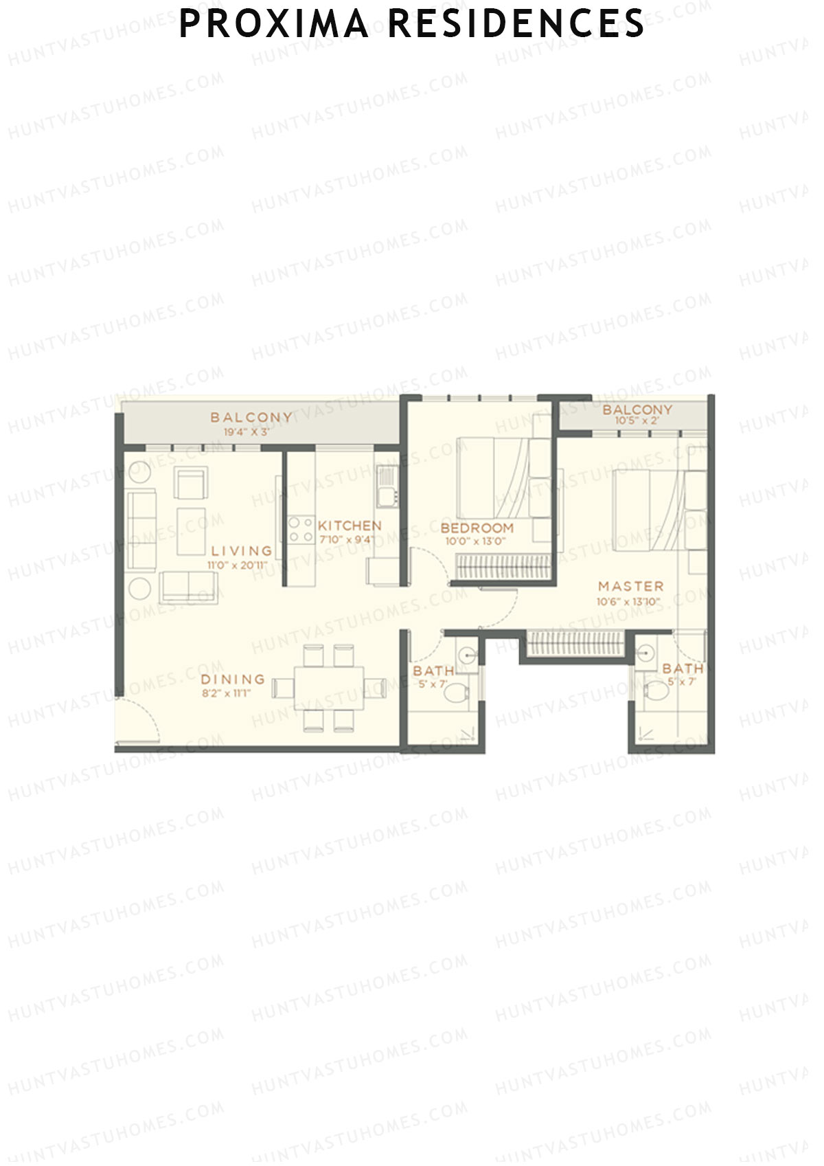 Proxima Residences Wing B Unit 1 Floor Plan