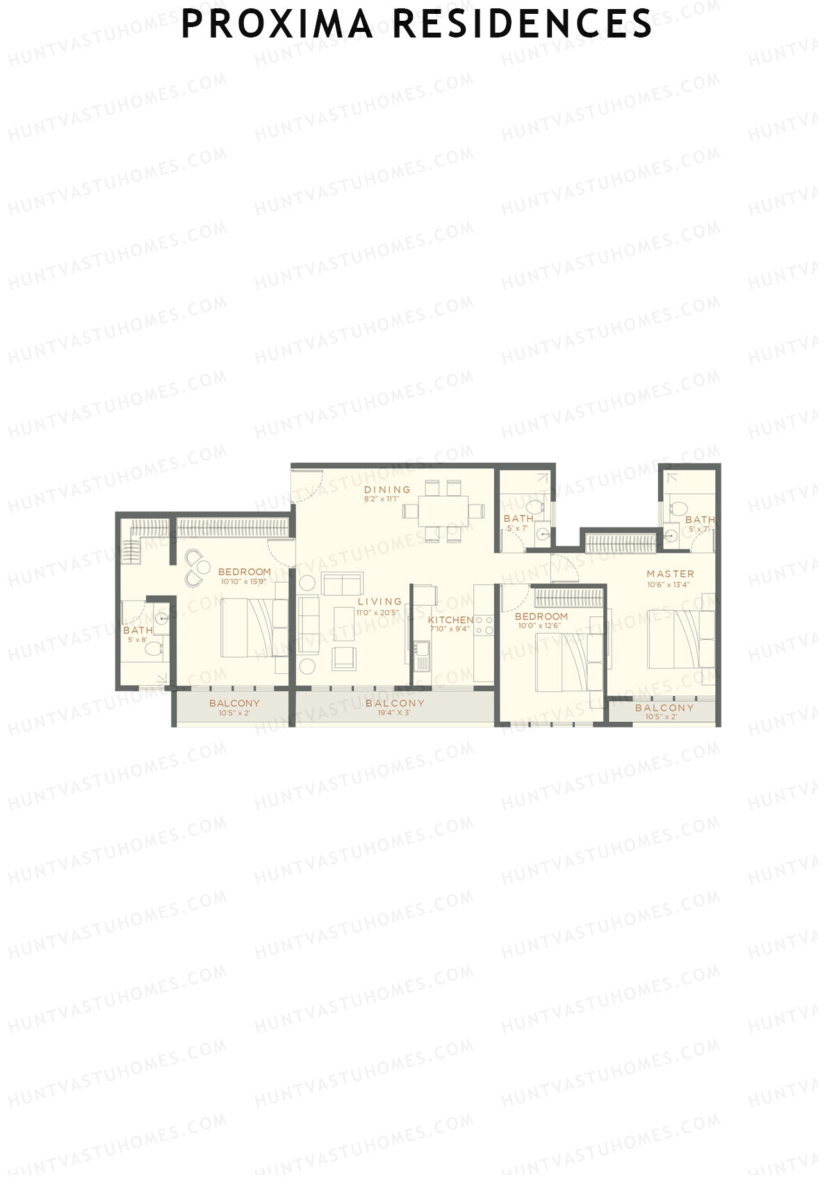 Proxima Residences Wing B Unit 2 Floor Plan