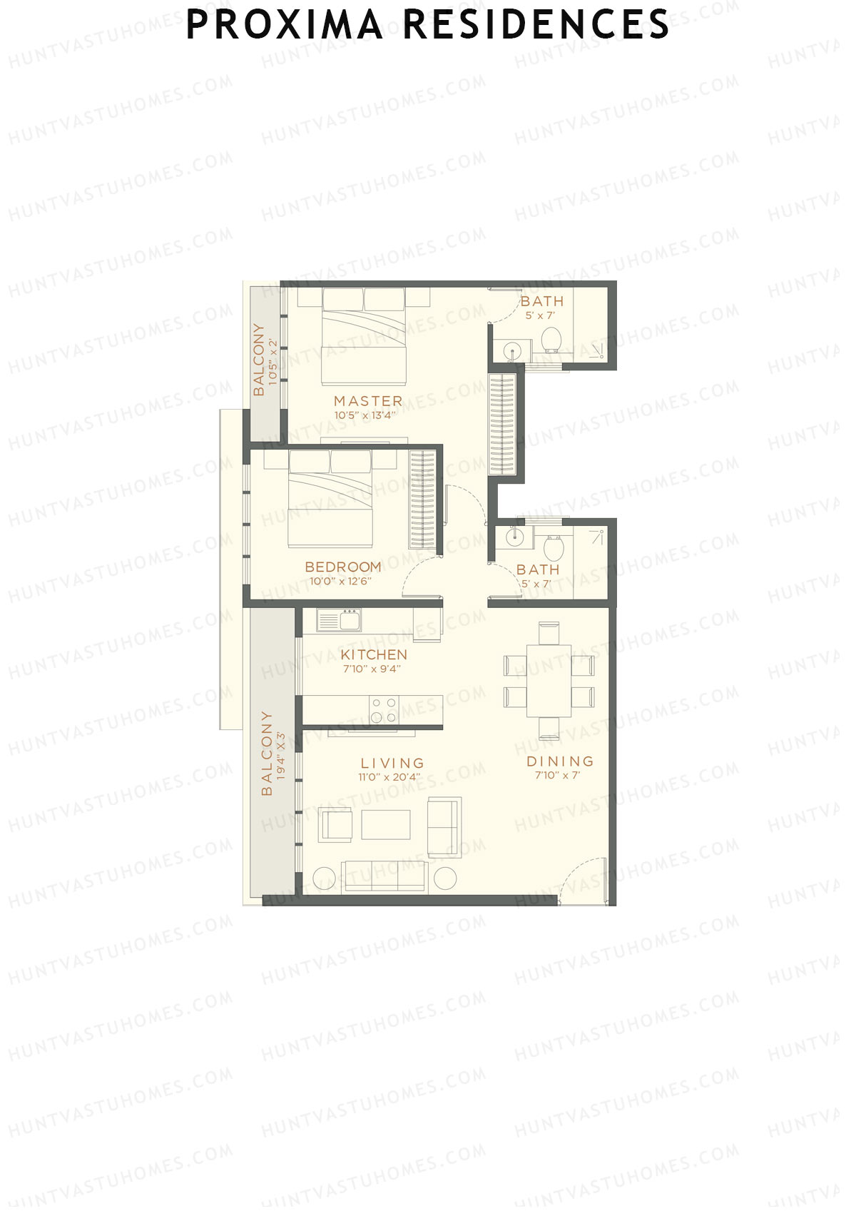 Proxima Residences Wing E Unit 1 Floor Plan