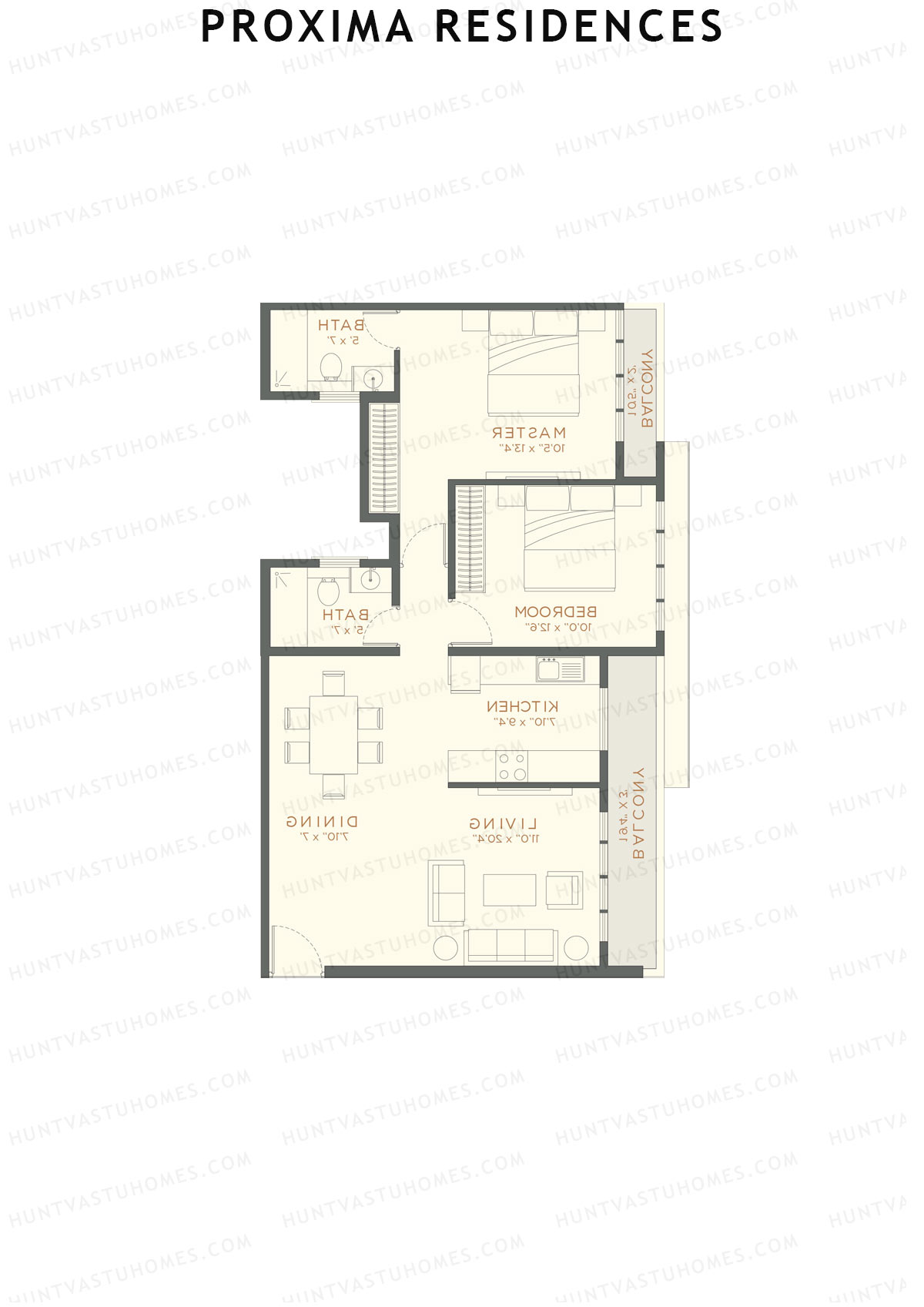 Proxima Residences Wing E Unit 2 Floor Plan