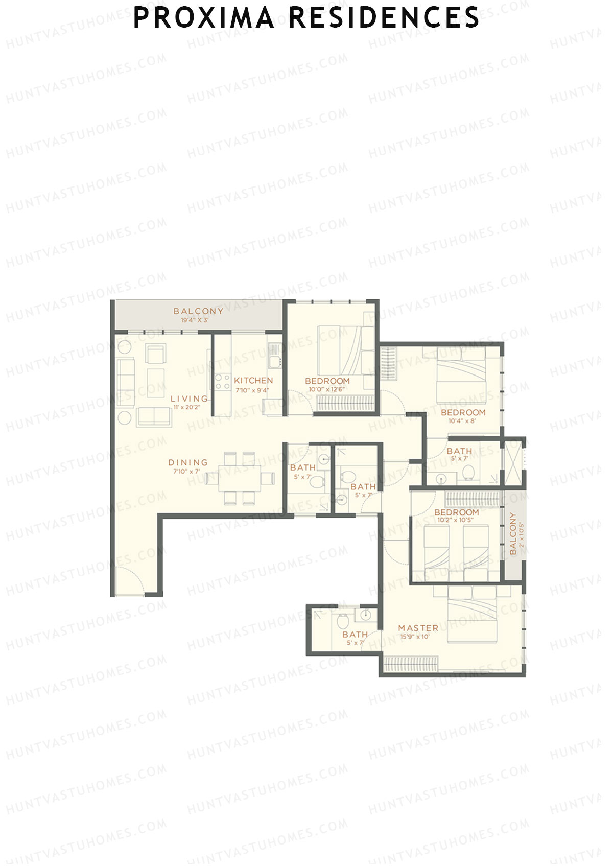 Proxima Residences Wing F Unit 1 Floor Plan