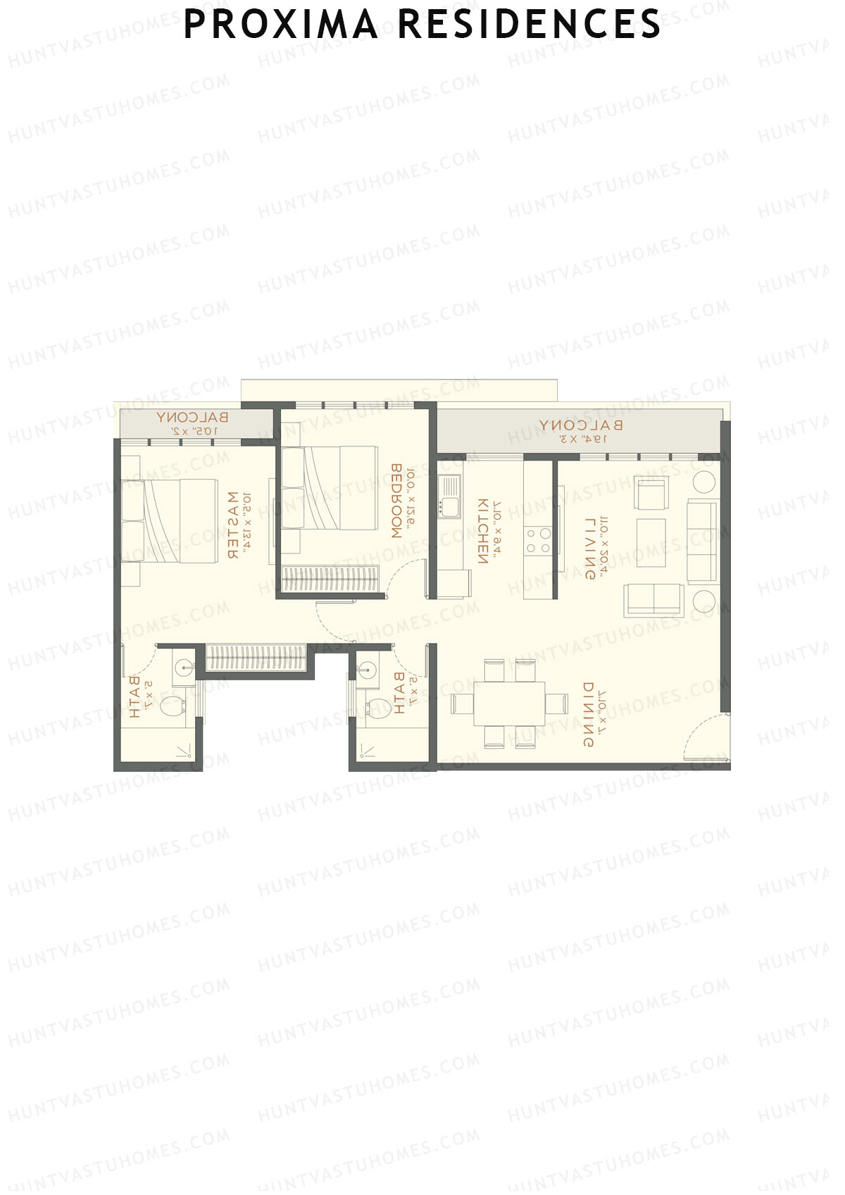 Proxima Residences Wing G Unit 1 Floor Plan