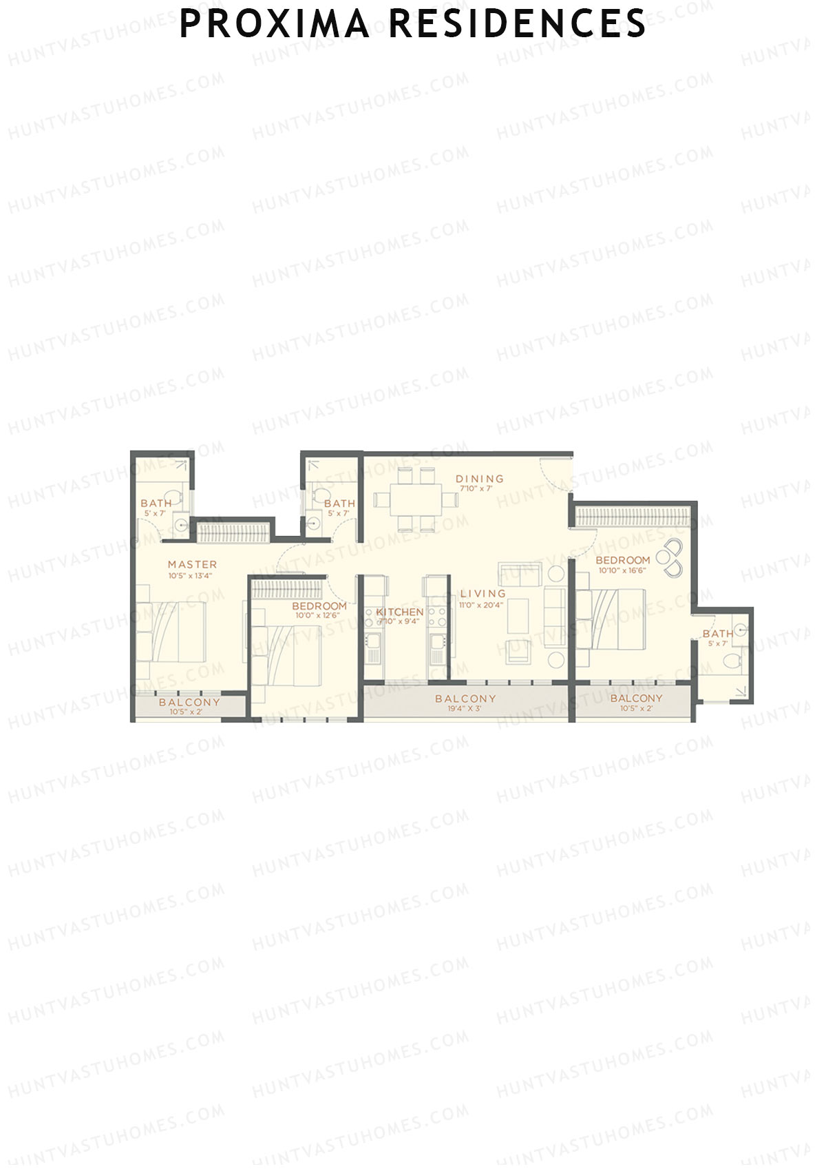 Proxima Residences Wing G Unit 4 Floor Plan