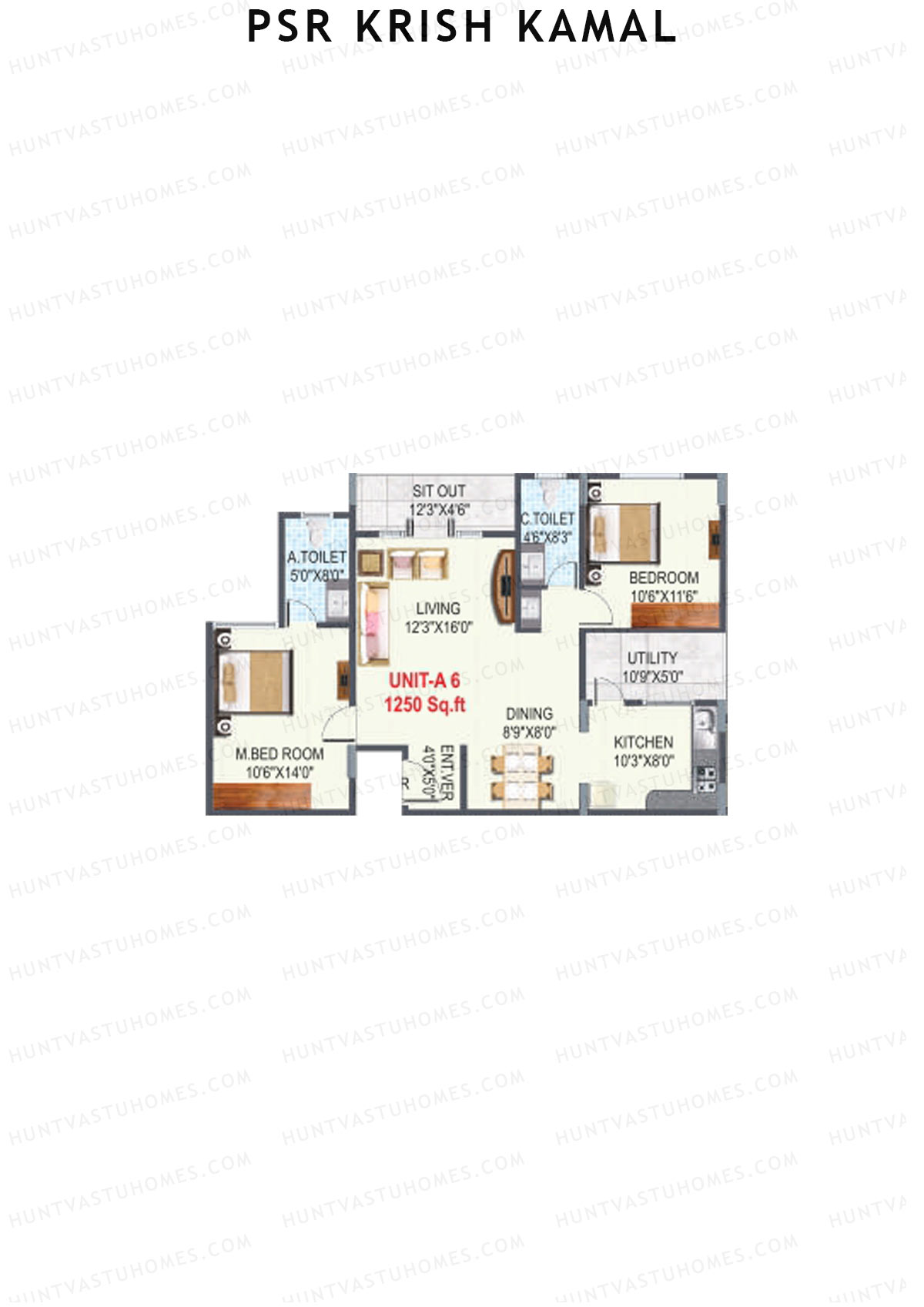 PSR Krish Kamal Block A Unit 6 Floor Plan