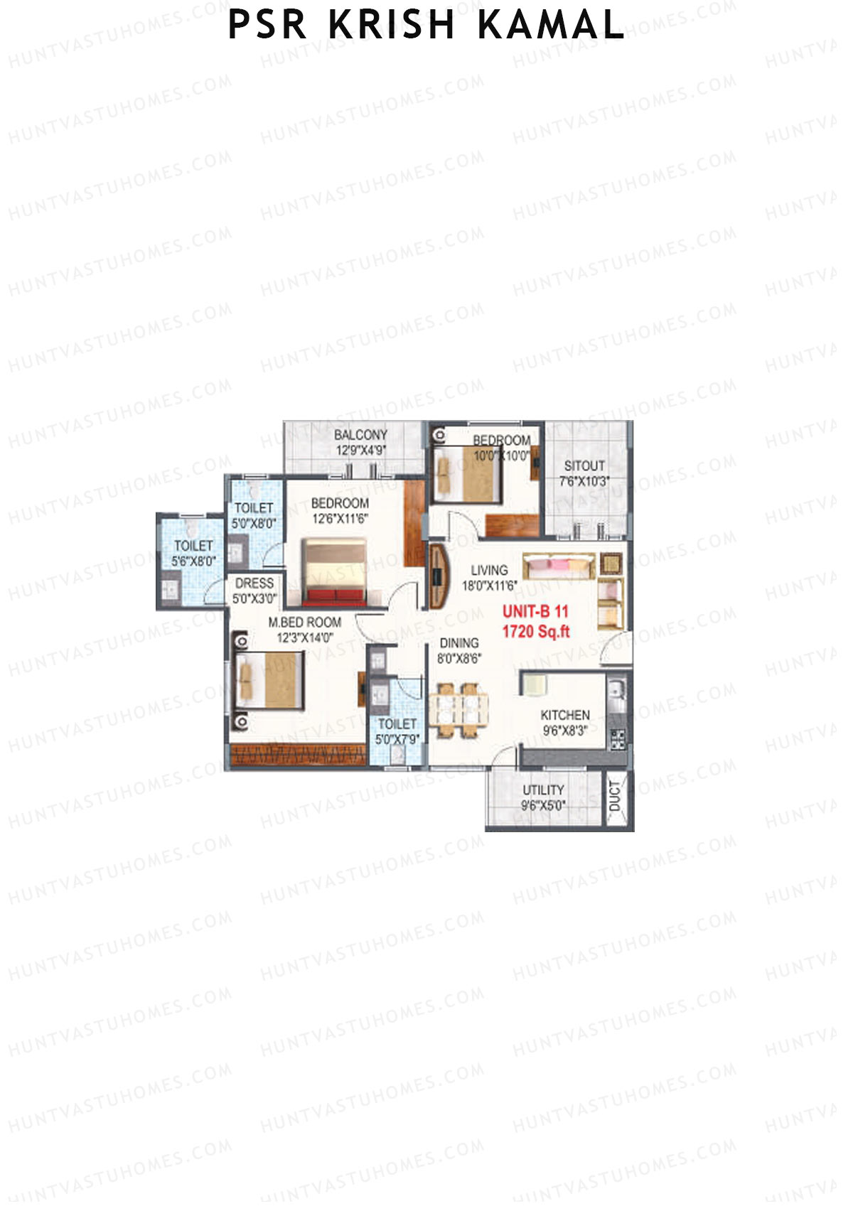 PSR Krish Kamal Block B Unit 11 Floor Plan
