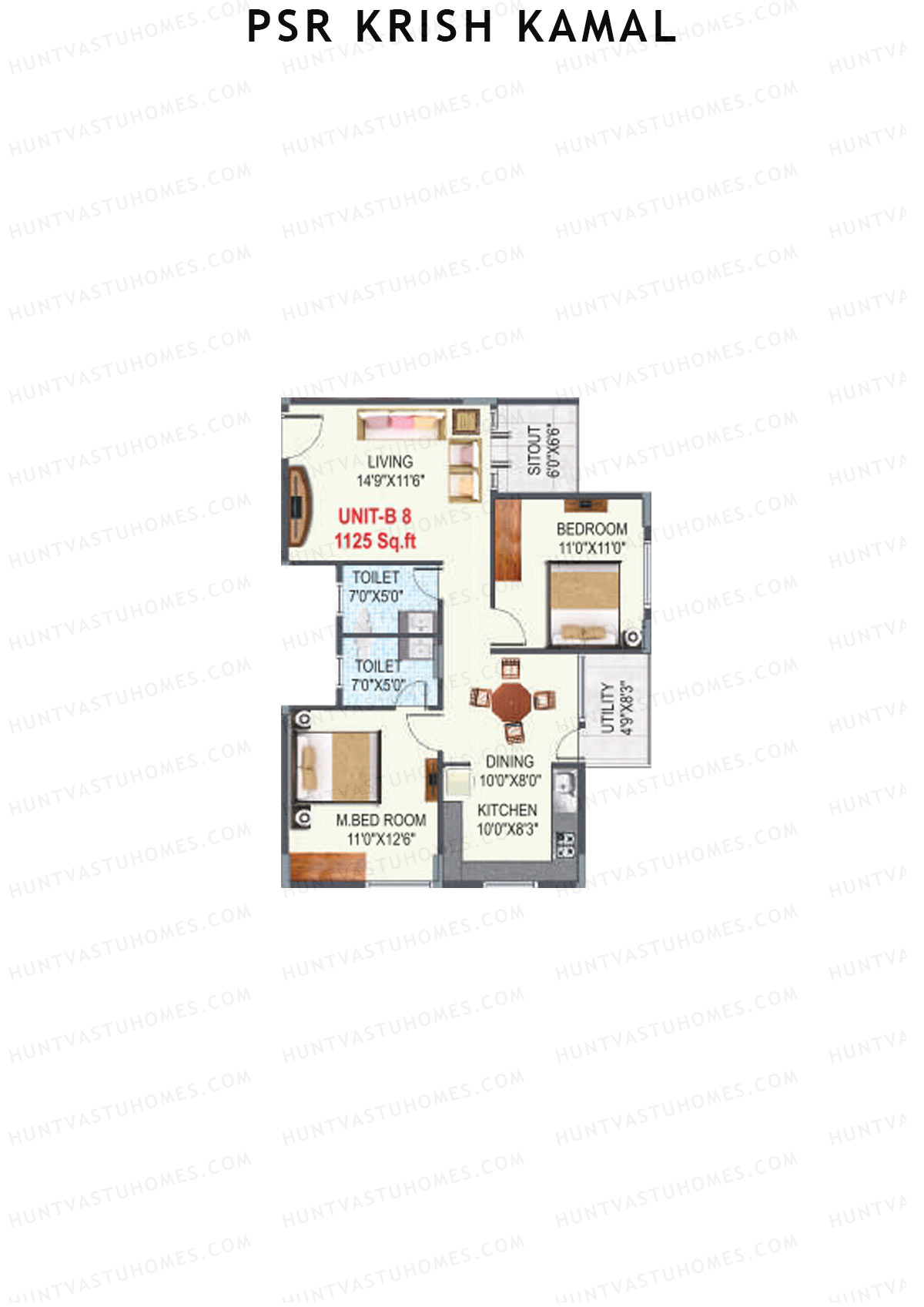 PSR Krish Kamal Block B Unit 8 Floor Plan