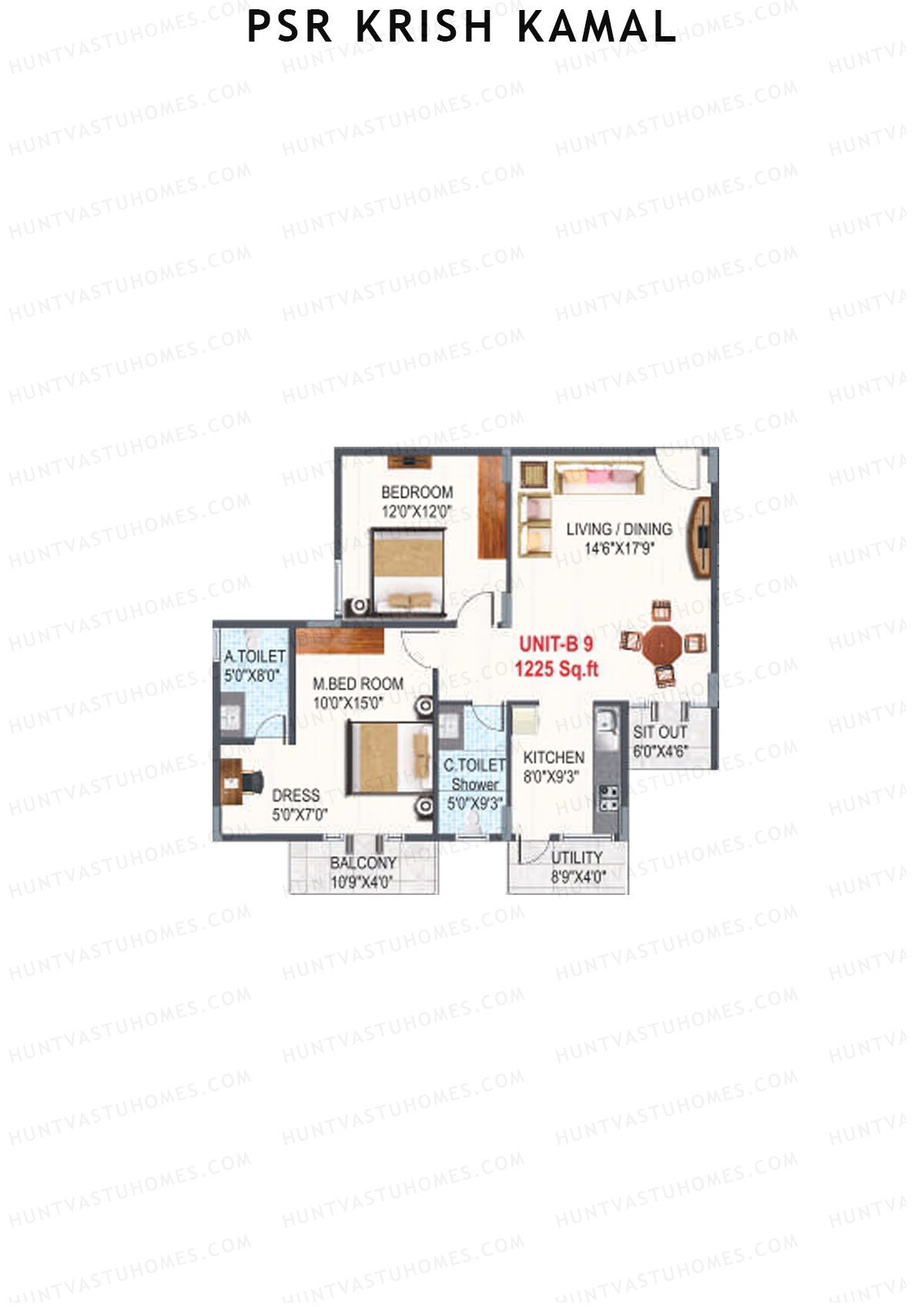 PSR Krish Kamal Block B Unit 9 Floor Plan