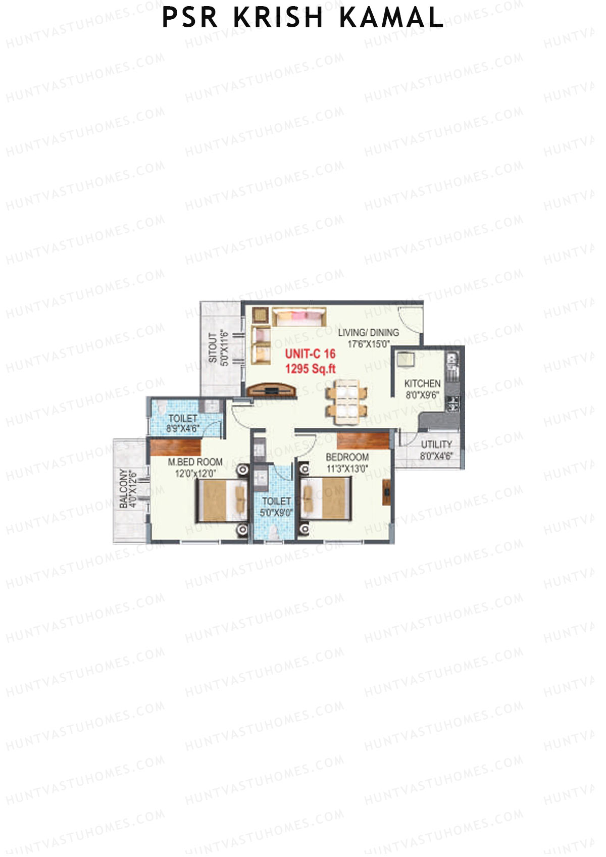 PSR Krish Kamal Block C Unit 16 Floor Plan