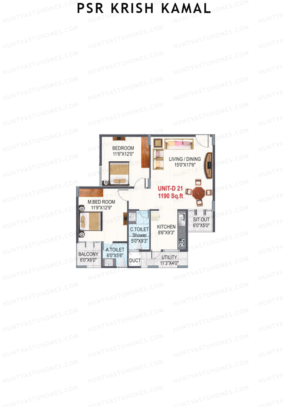 PSR Krish Kamal Block D Unit 21 Floor Plan
