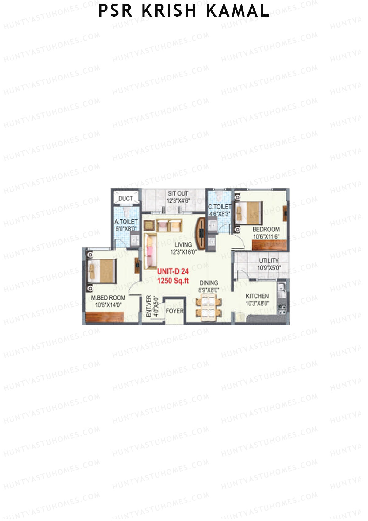 PSR Krish Kamal Block D Unit 24 Floor Plan
