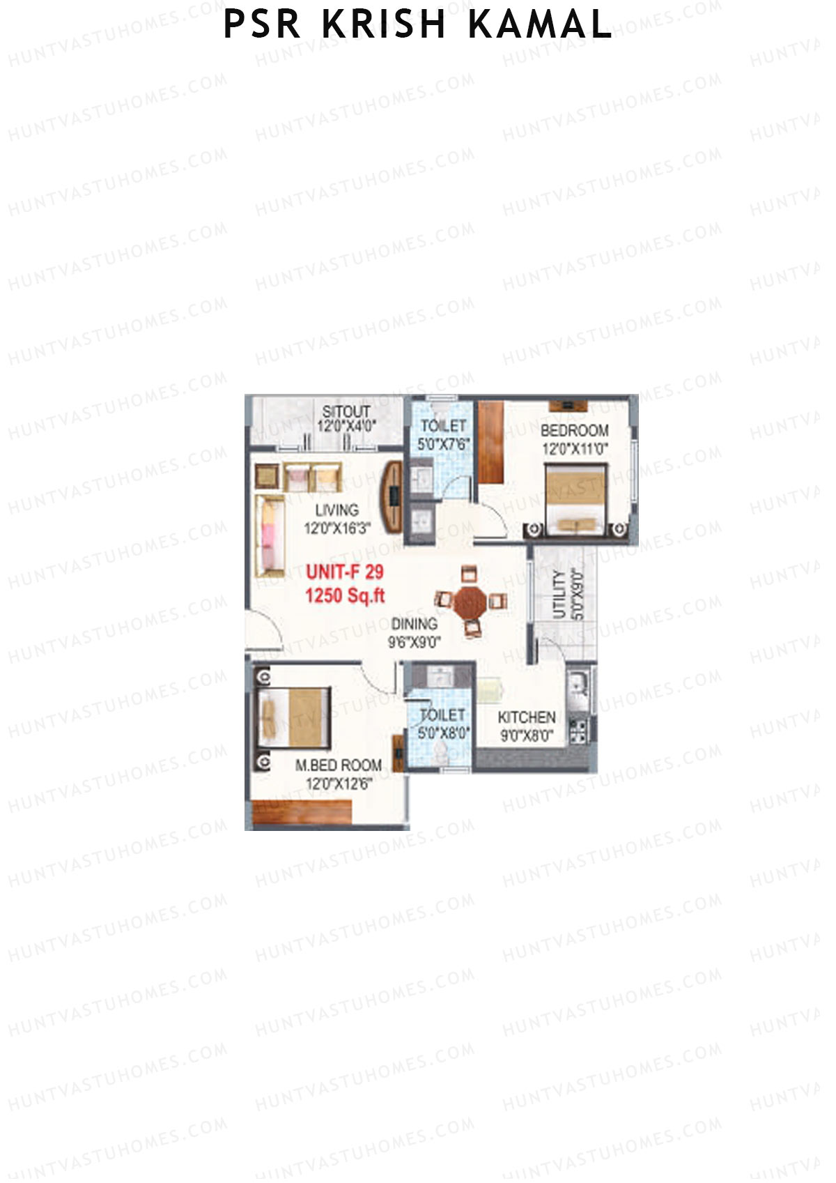 PSR Krish Kamal Block F Unit 29 Floor Plan