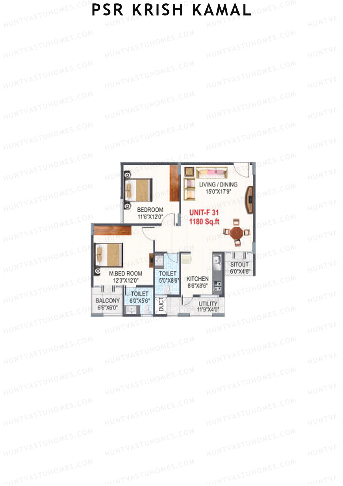 PSR Krish Kamal Block F Unit 31 Floor Plan