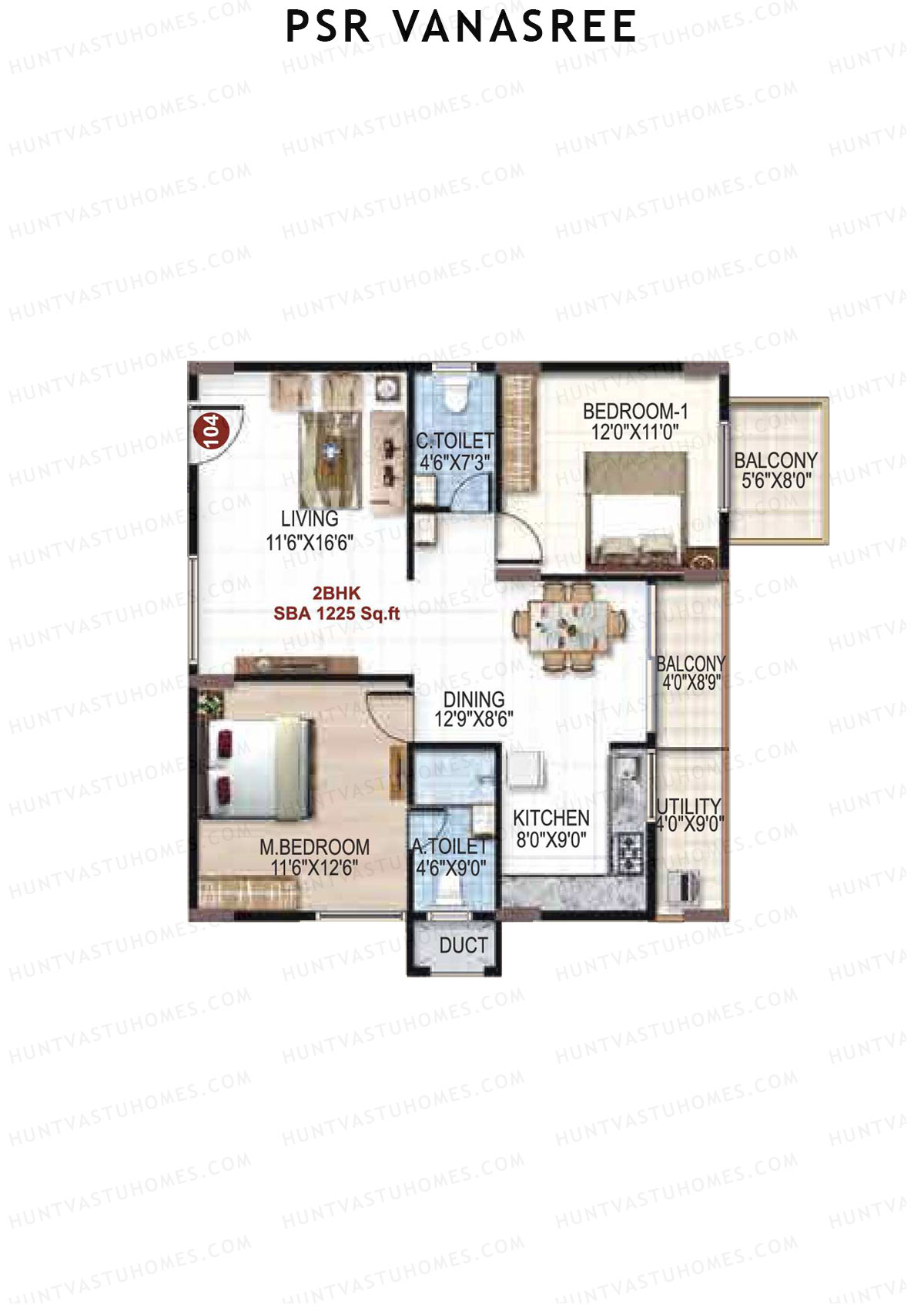 PSR Vanasree Tower I Unit 4 Floor Plan
