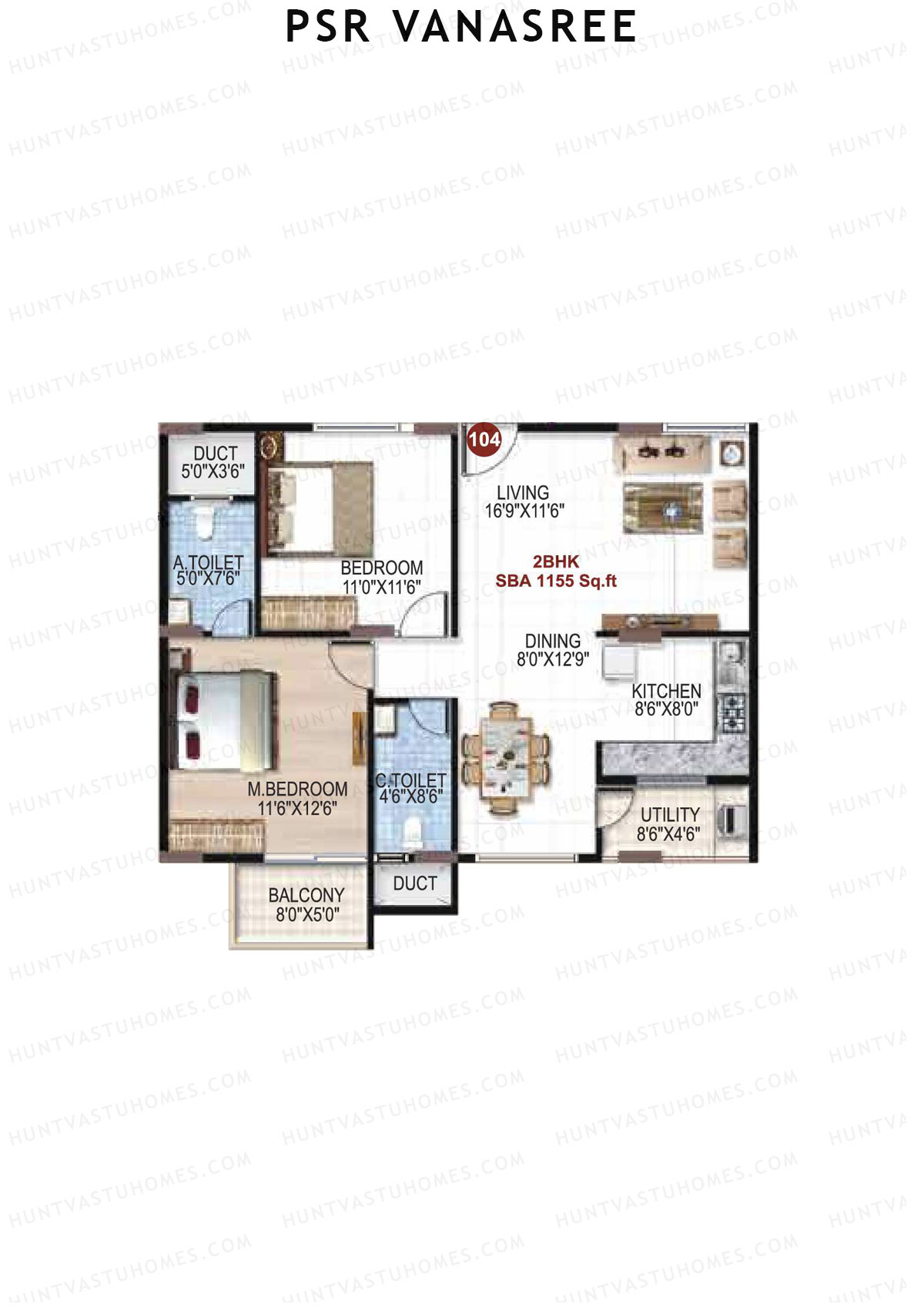 PSR Vanasree Tower III Unit 4 Floor Plan