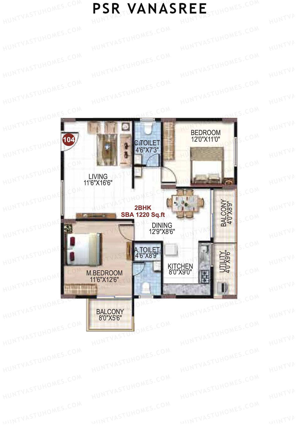 PSR Vanasree Tower IV Unit 4 Floor Plan
