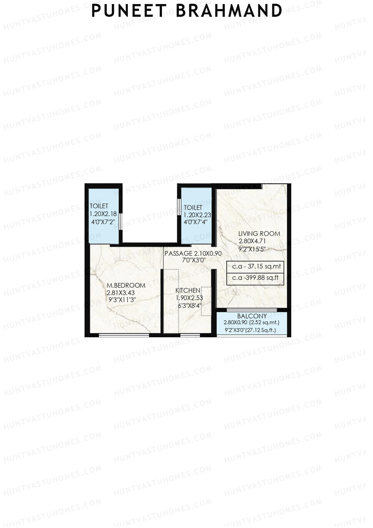 Puneet Brahmand Tower 1 Unit 4 Floor Plan
