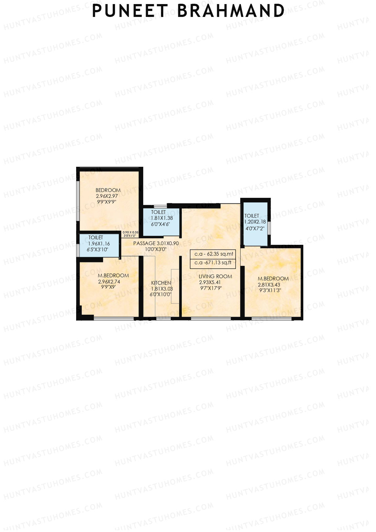 Puneet Brahmand Tower 1 Unit 5 Floor Plan