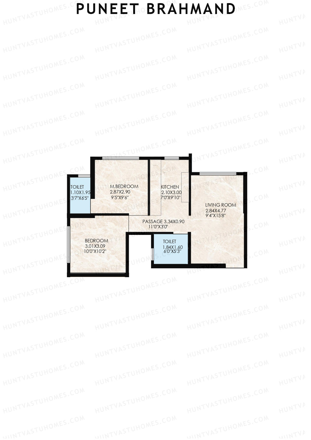 Puneet Brahmand Tower 1 Unit 6 Floor Plan