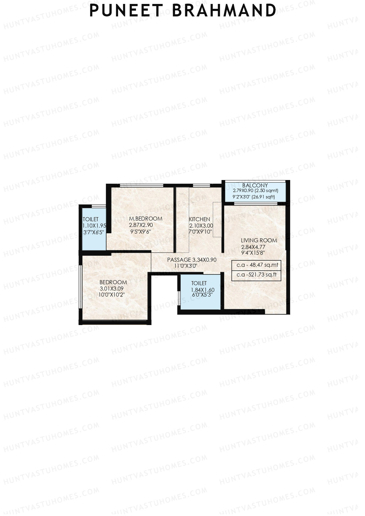Puneet Brahmand Tower 1 Unit 6 Floor Plan