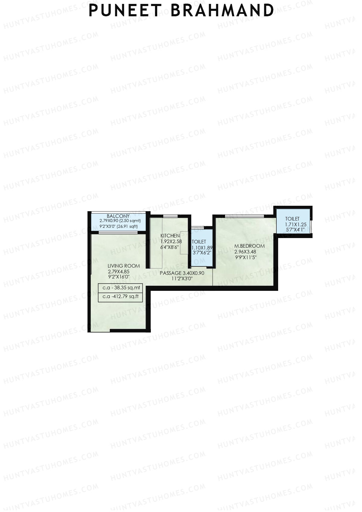 Puneet Brahmand Tower 1 Unit 7 Floor Plan
