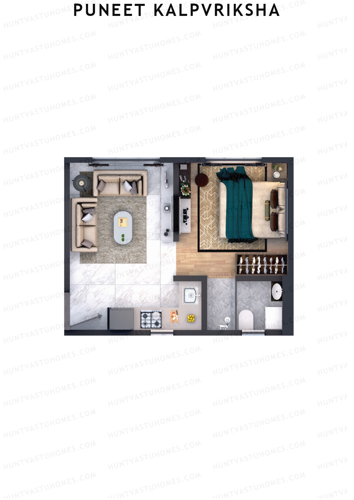Puneet Kalpvriksha Wing A Unit 4 Floor Plan