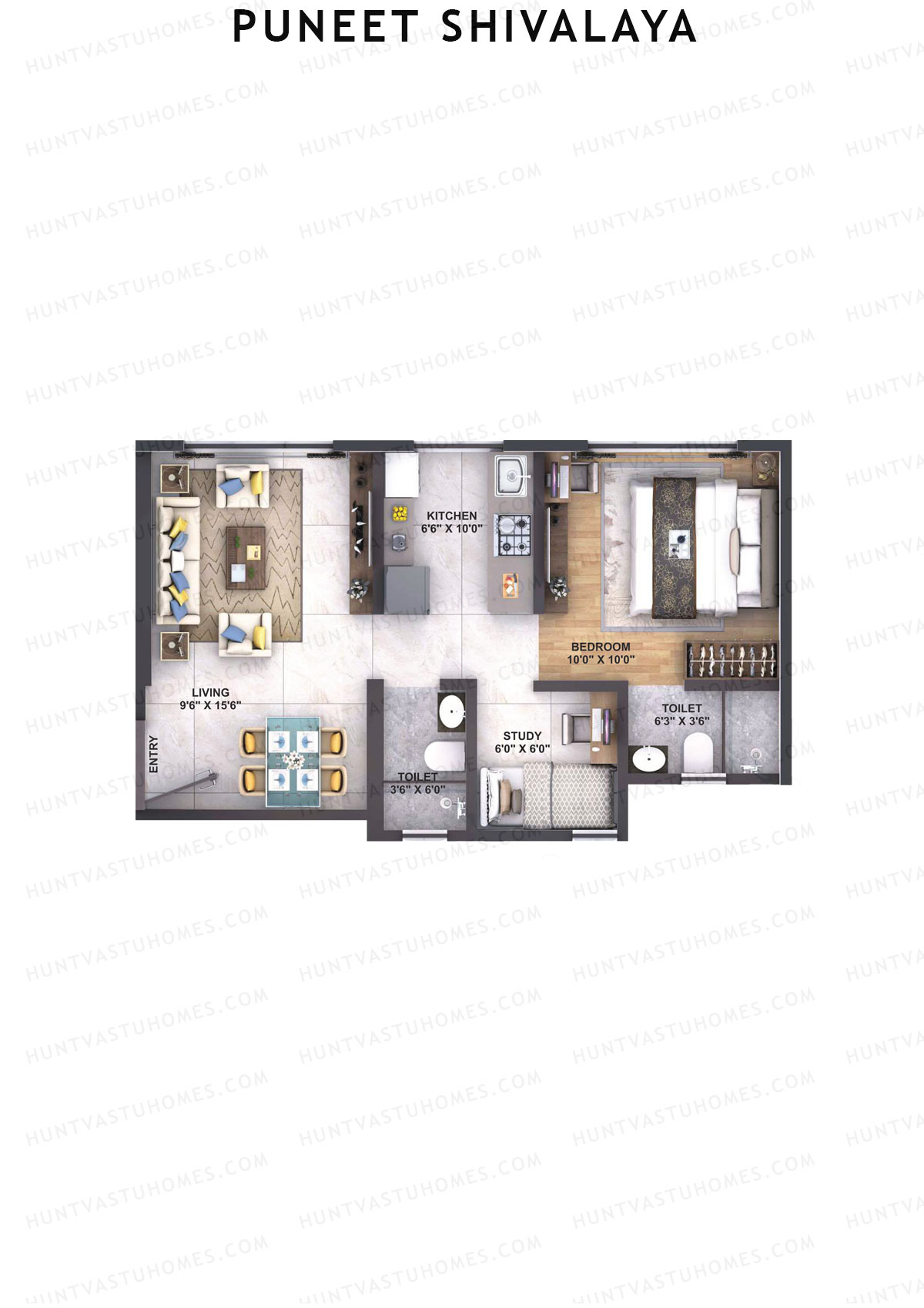 Puneet Shivalaya Wing A Unit 1 Floor Plan
