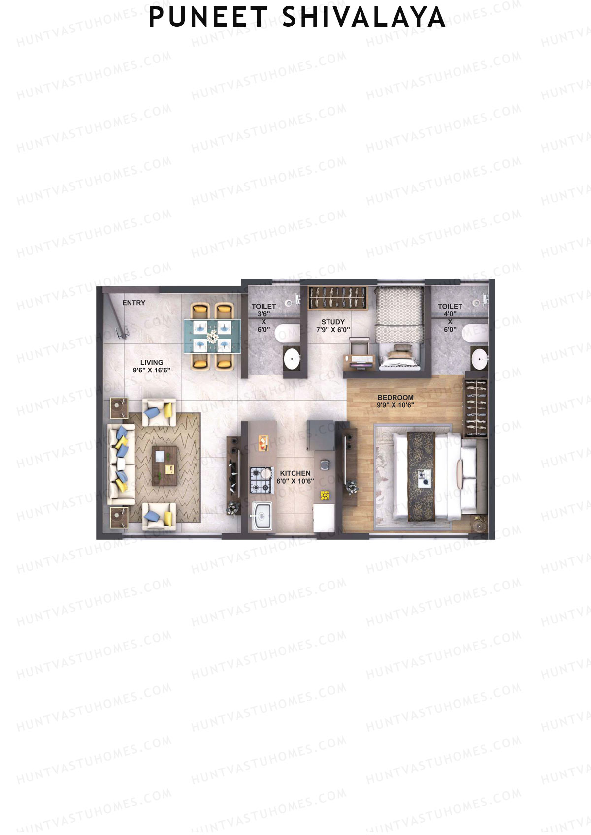 Puneet Shivalaya Wing A Unit 2 Floor Plan