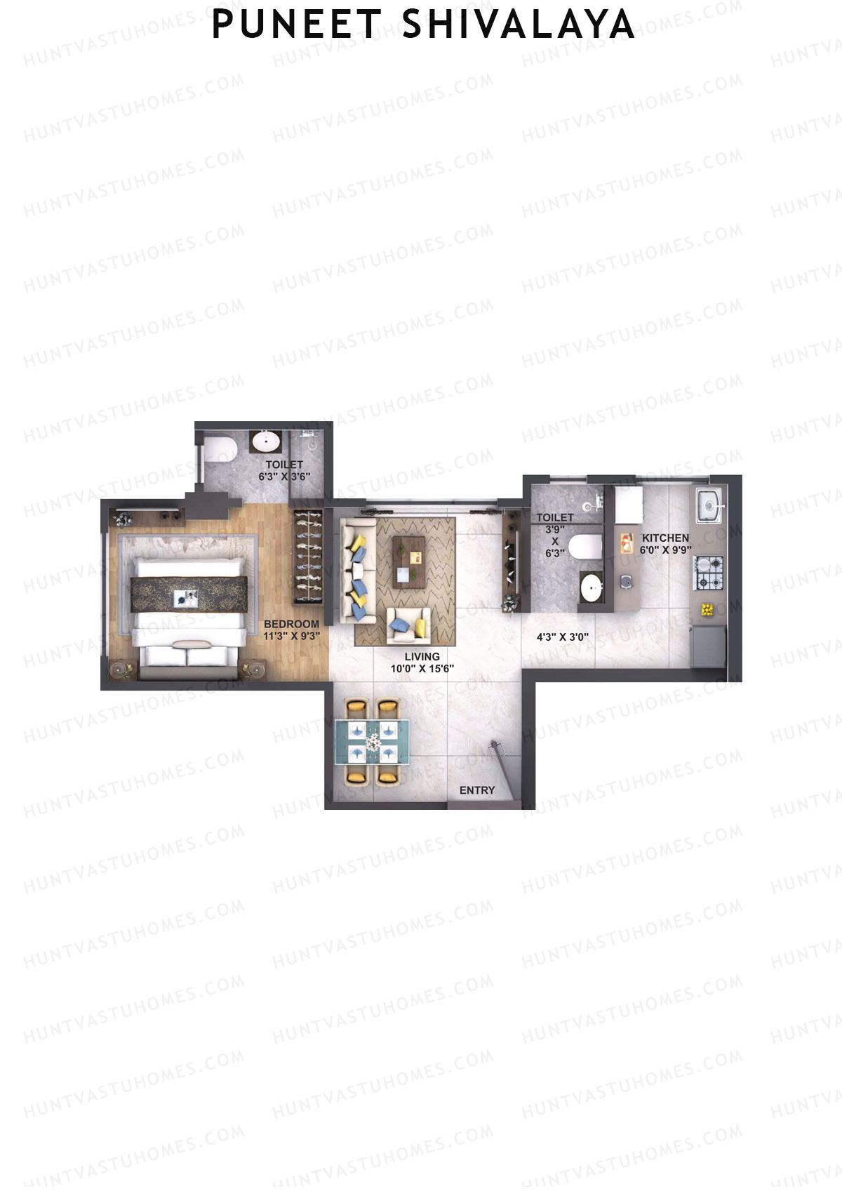 Puneet Shivalaya Wing A Unit 5 Floor Plan