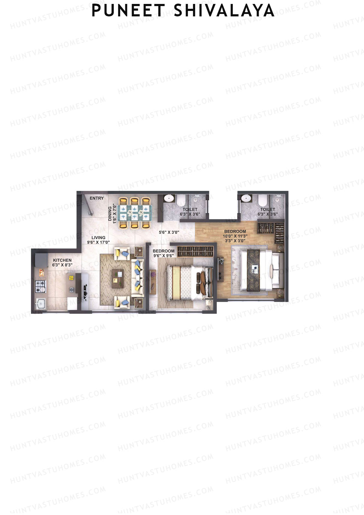 Puneet Shivalaya Wing B Unit 1 Floor Plan