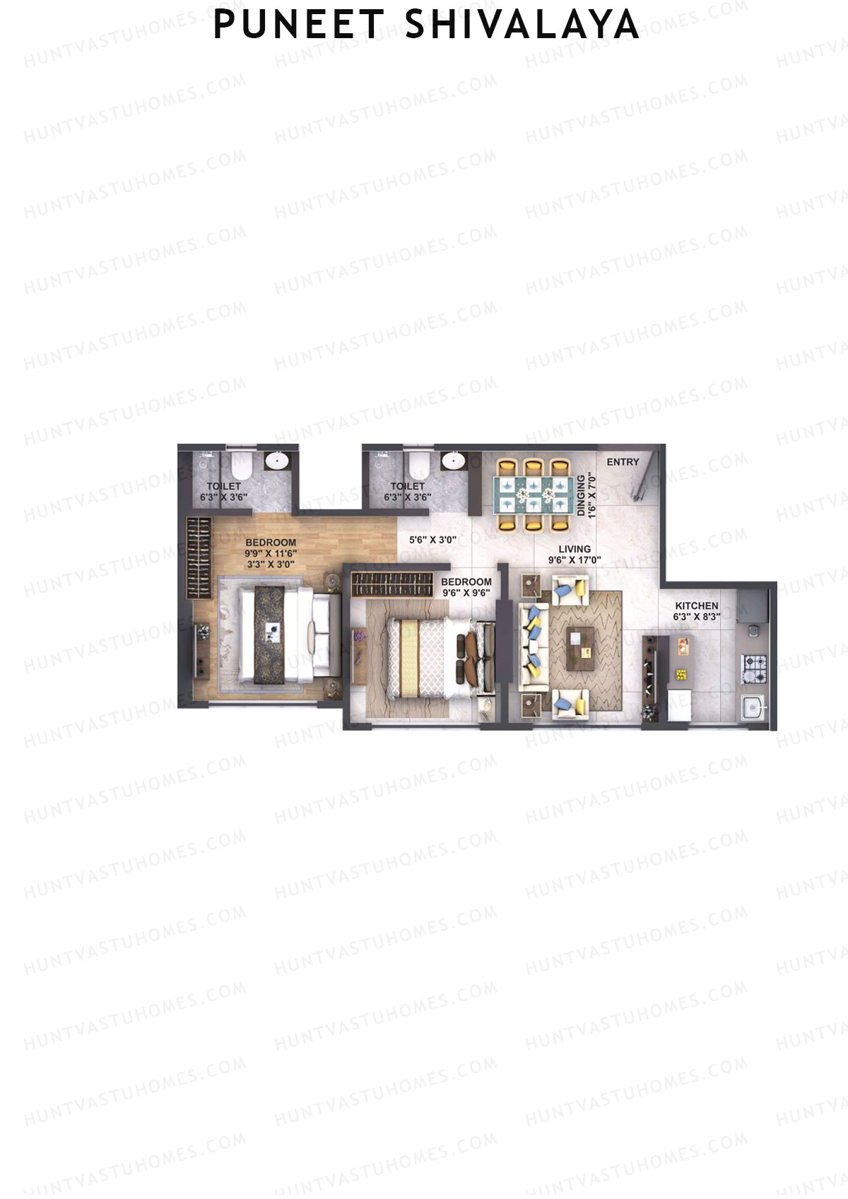 Puneet Shivalaya Wing B Unit 2 Floor Plan