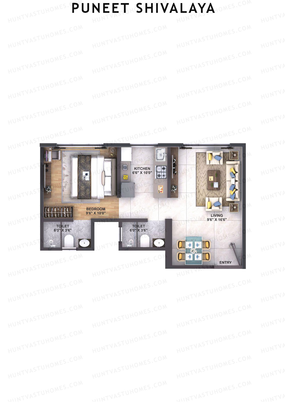 Puneet Shivalaya Wing B Unit 3 Floor Plan