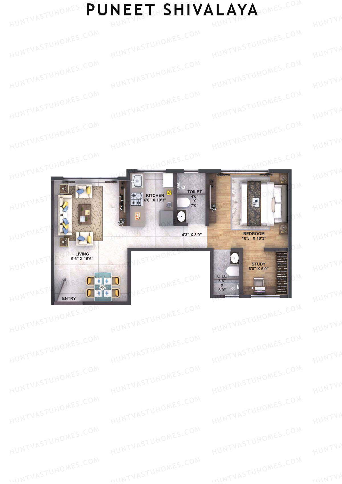 Puneet Shivalaya Wing B Unit 4 Floor Plan
